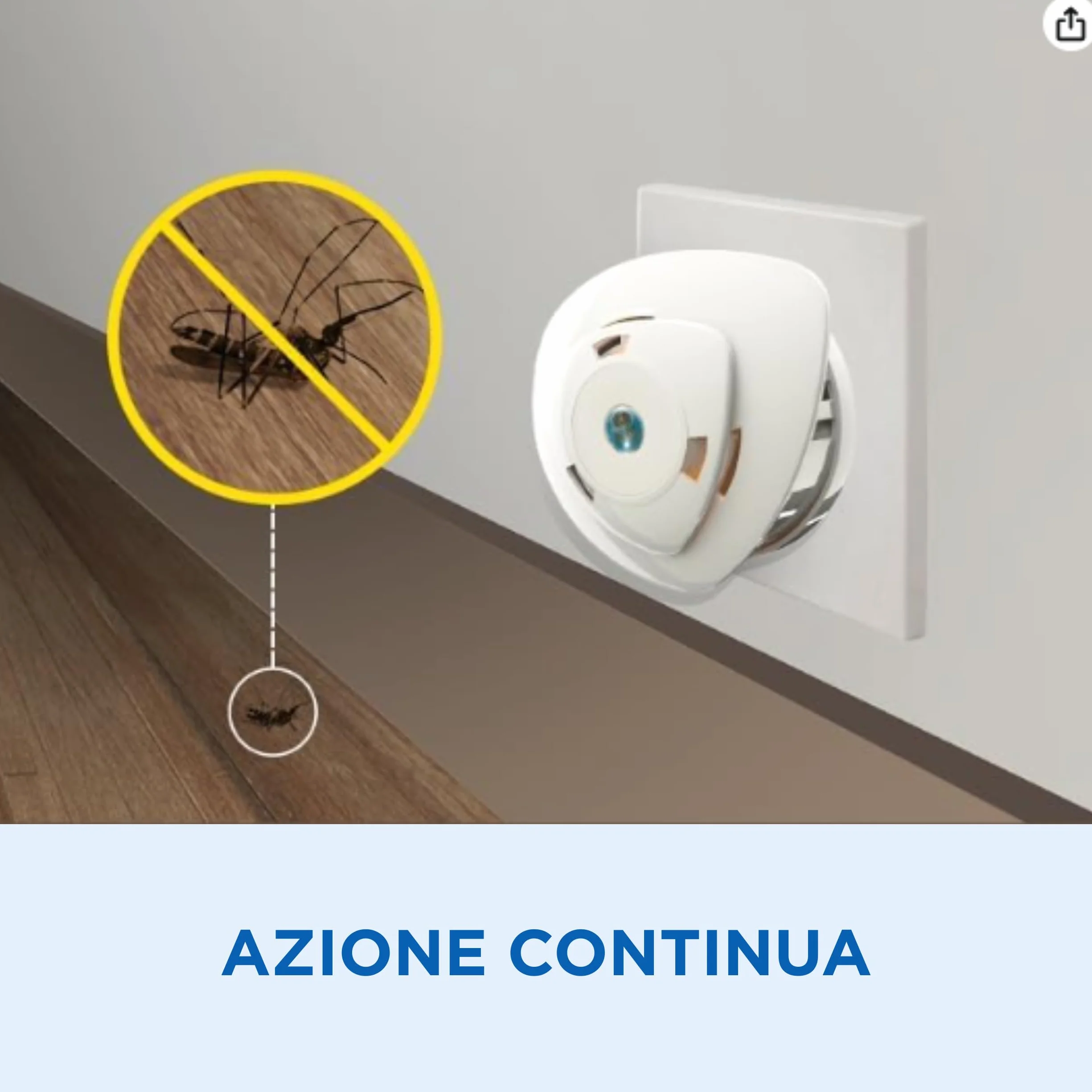 Raid Night & Day Base con Ricarica, Antizanzare e Repellente Zanzare Inodore a Sabbia Compressa, Contiene 1 Diffusore e 1 Ricarica, Senza Profumo