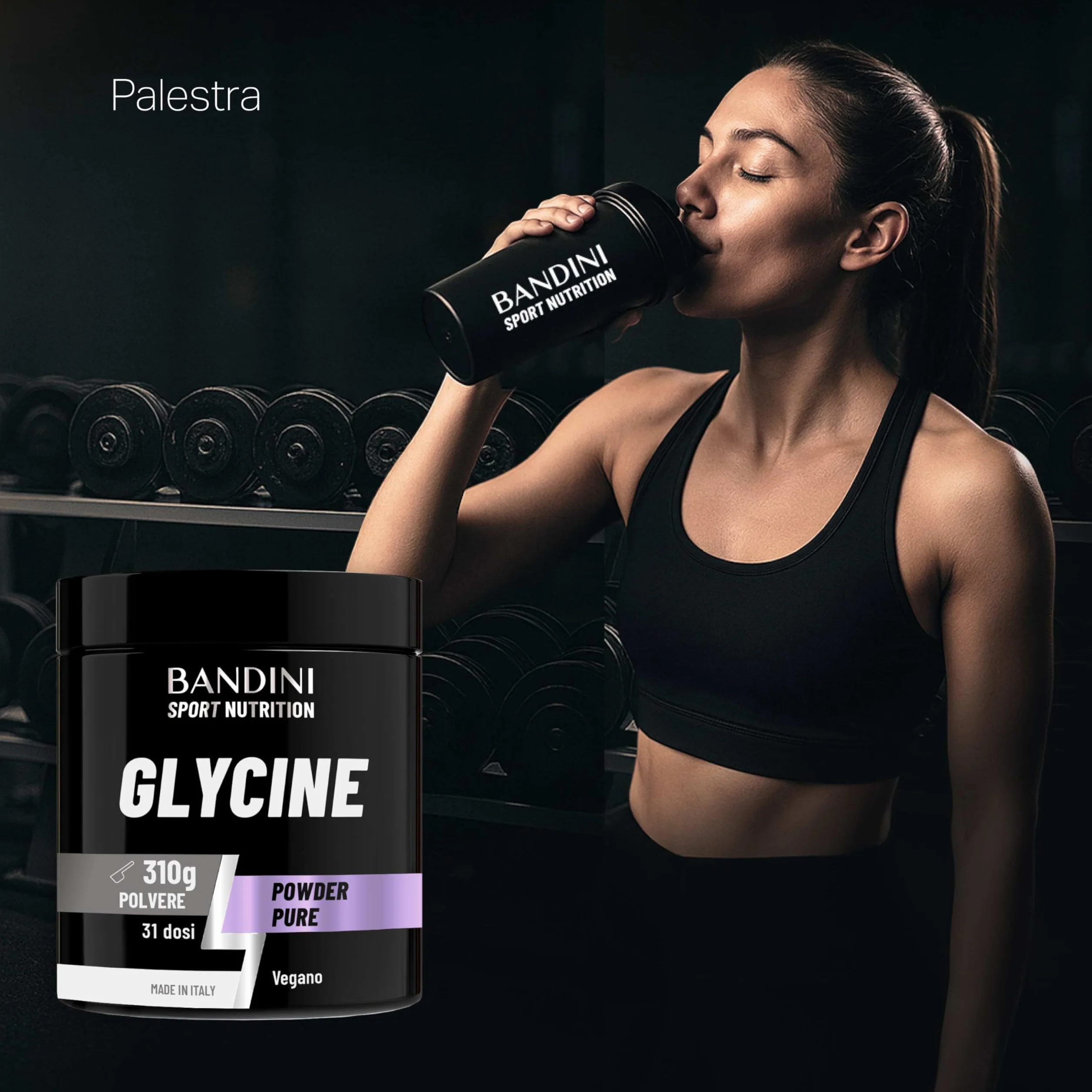 Bandini® GLICINA Polvere, Glycine Pura e Cristallina, Aiuto per il sonno, Puro Aminoacido Naturalmente Dolce, L-Glycin da 310 g, Sintesi del Collagene per Pelle e Articolazioni, Senza Additivi