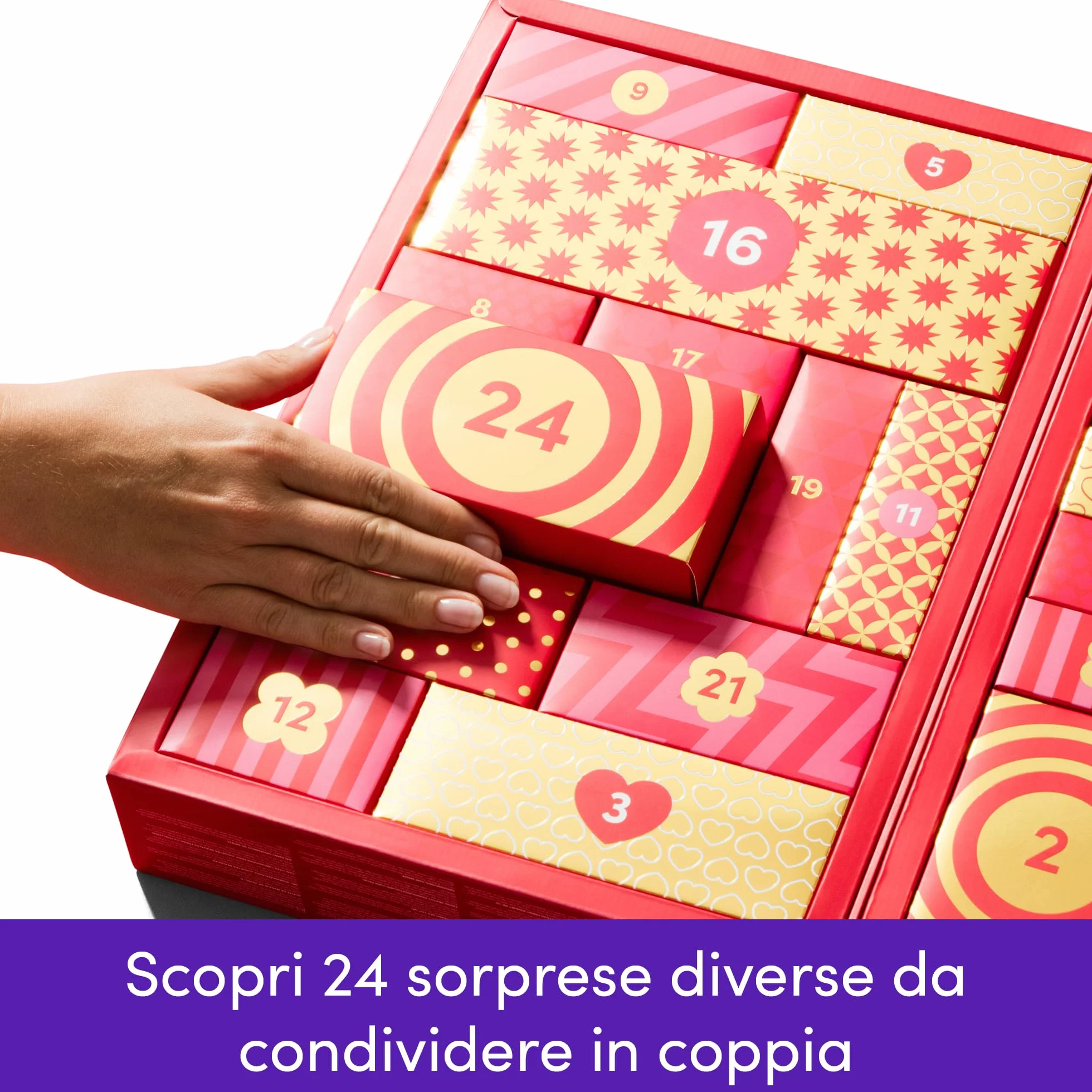 Womanizer Calendario dell'Avvento 2025 | Set regalo di sex toys per 24 giorni | Giochi erotici per adulti, uomini, donne, coppie | Vibratori, bondage, masturbatore, lubrificante | Valore di oltre €550