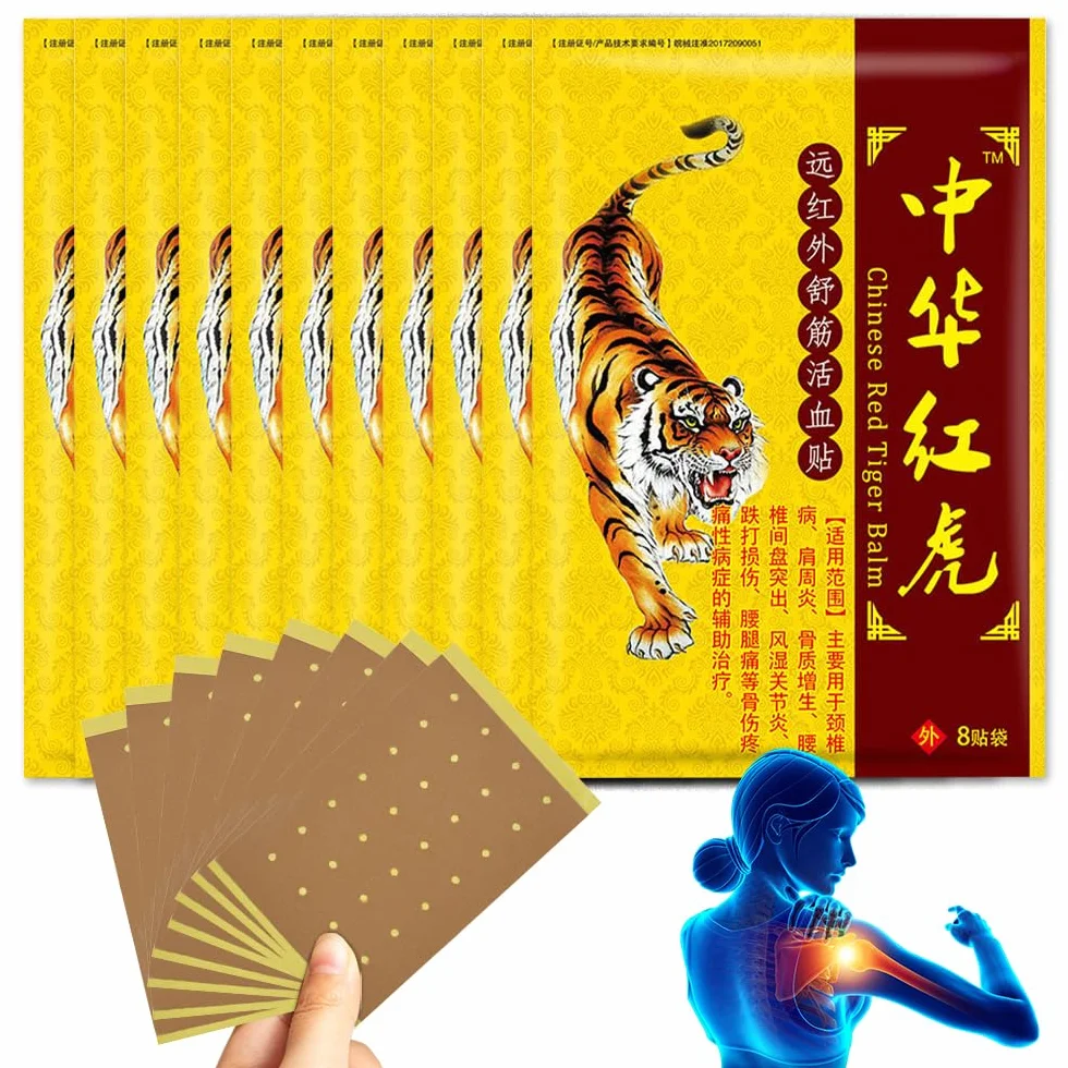 Cerotti Antidolorifici 88 Pezzi, Cerotto Della Tigre, Patch Anti Dolore per Collo Spalla Gambe Vita
