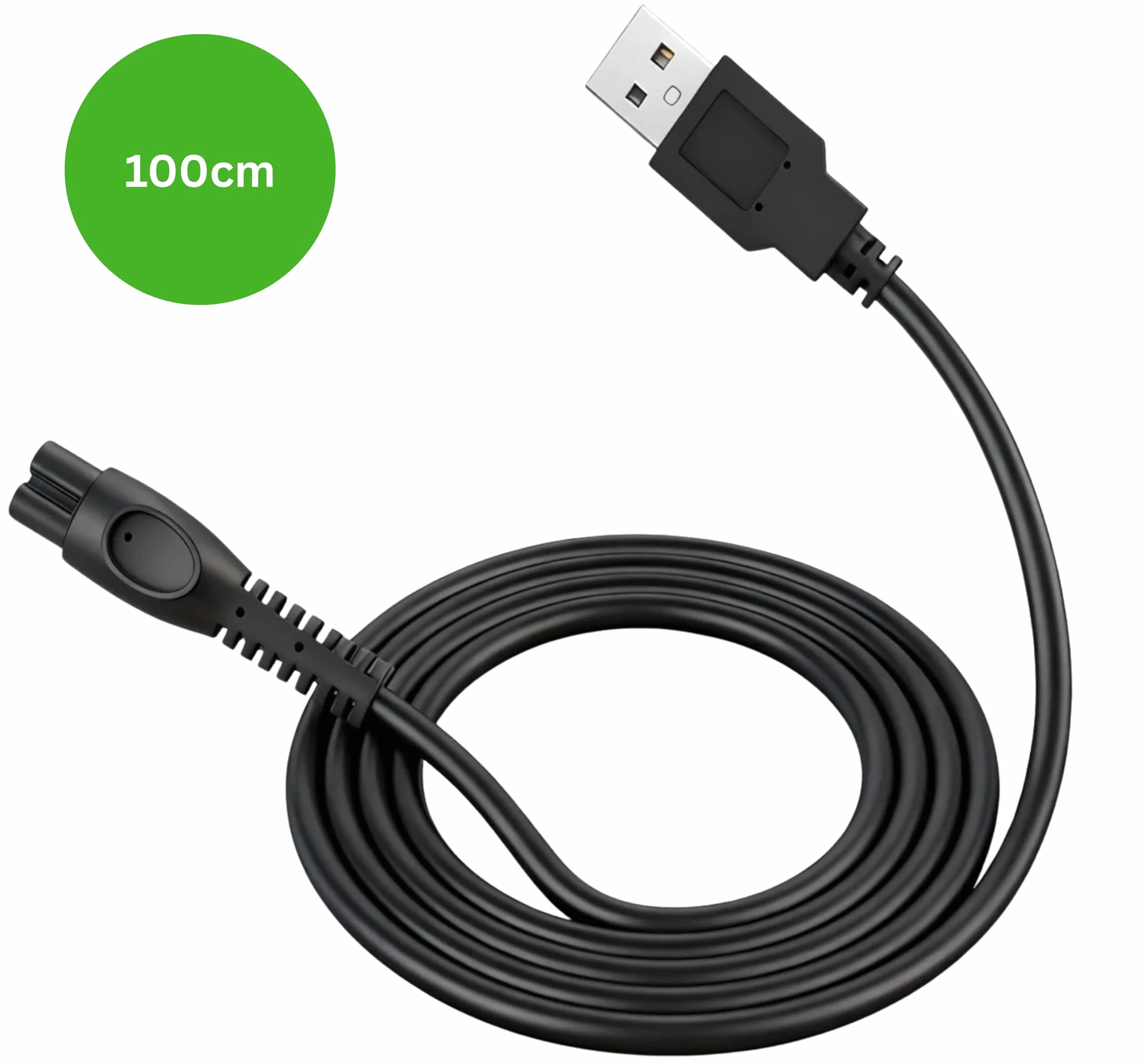 Philips Ricambio Cavo USB 5V 100cm Caricabatterie per Rasoi Elettrici Serie 1000 3000 5000 7000 8000