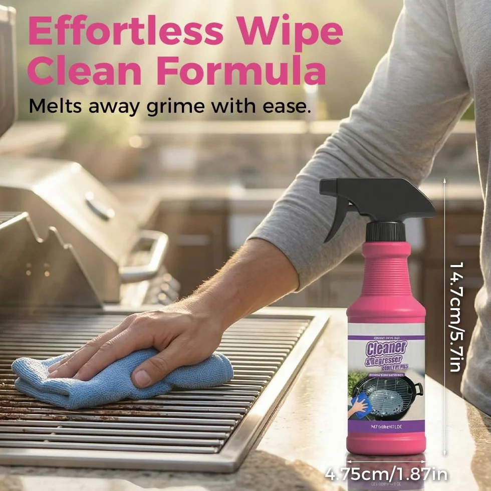 Sgrassatore Forni e Griglie, BBQ Grill Cleaner Heavy-Duty, Fast-Acting, 1Pcs