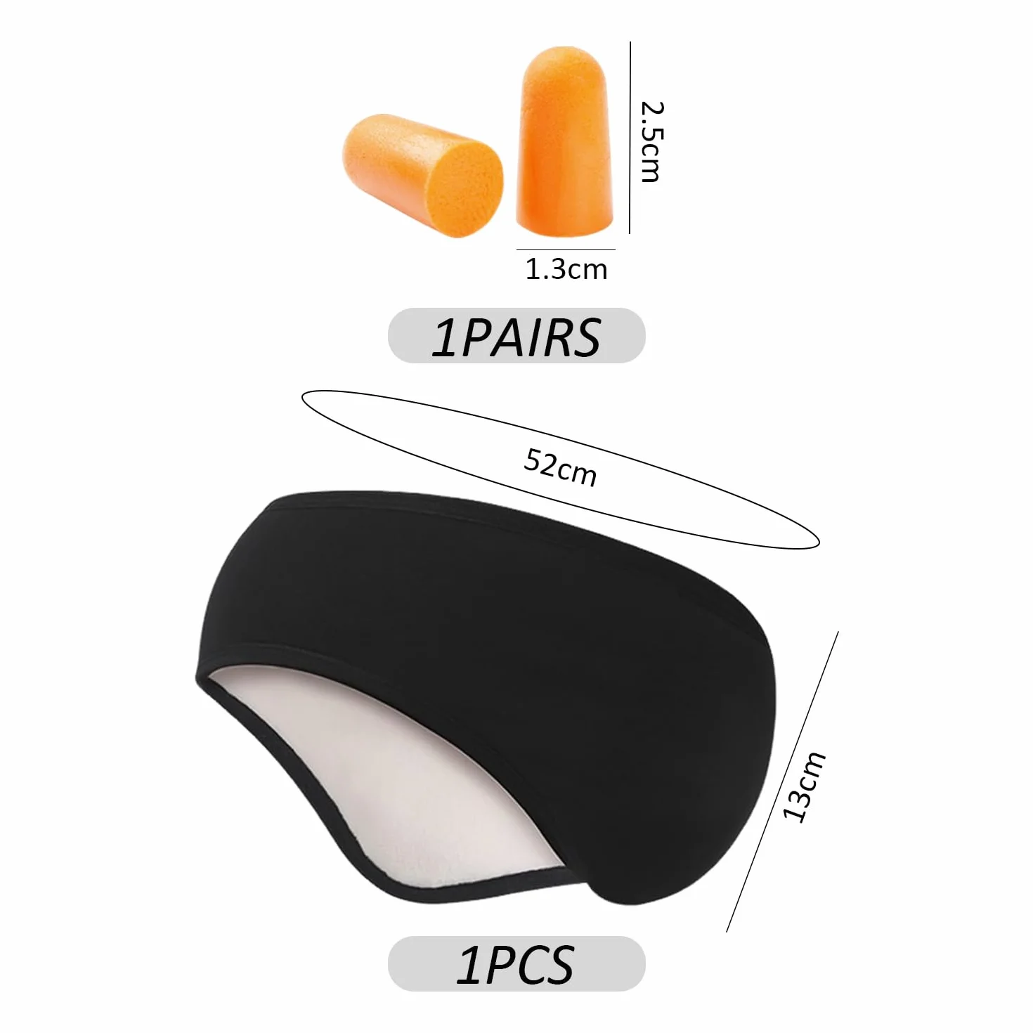 1 Pezzo Di Cuffie Antirumore Resistenti Al Freddo E 1 Paio Di Tappi Per Le Orecchie, Cuffie Antirumore, Cuffie Termiche, Cuffie Sportive, Cuffie Per Dormire