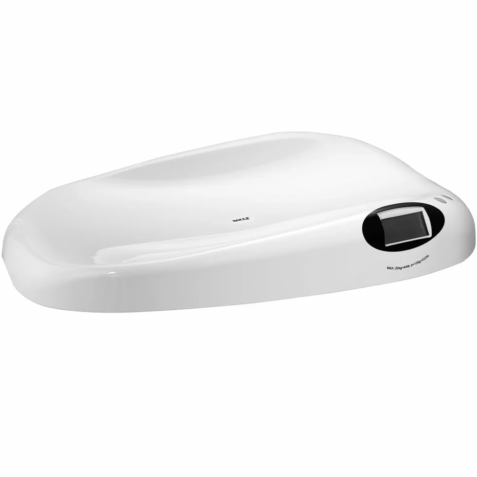 Bilancia Elettronica Pesa Bambini Neonati 20 kg 10 g Funzione Tara LCD 62 x 35 x 8.5 cm Bianco