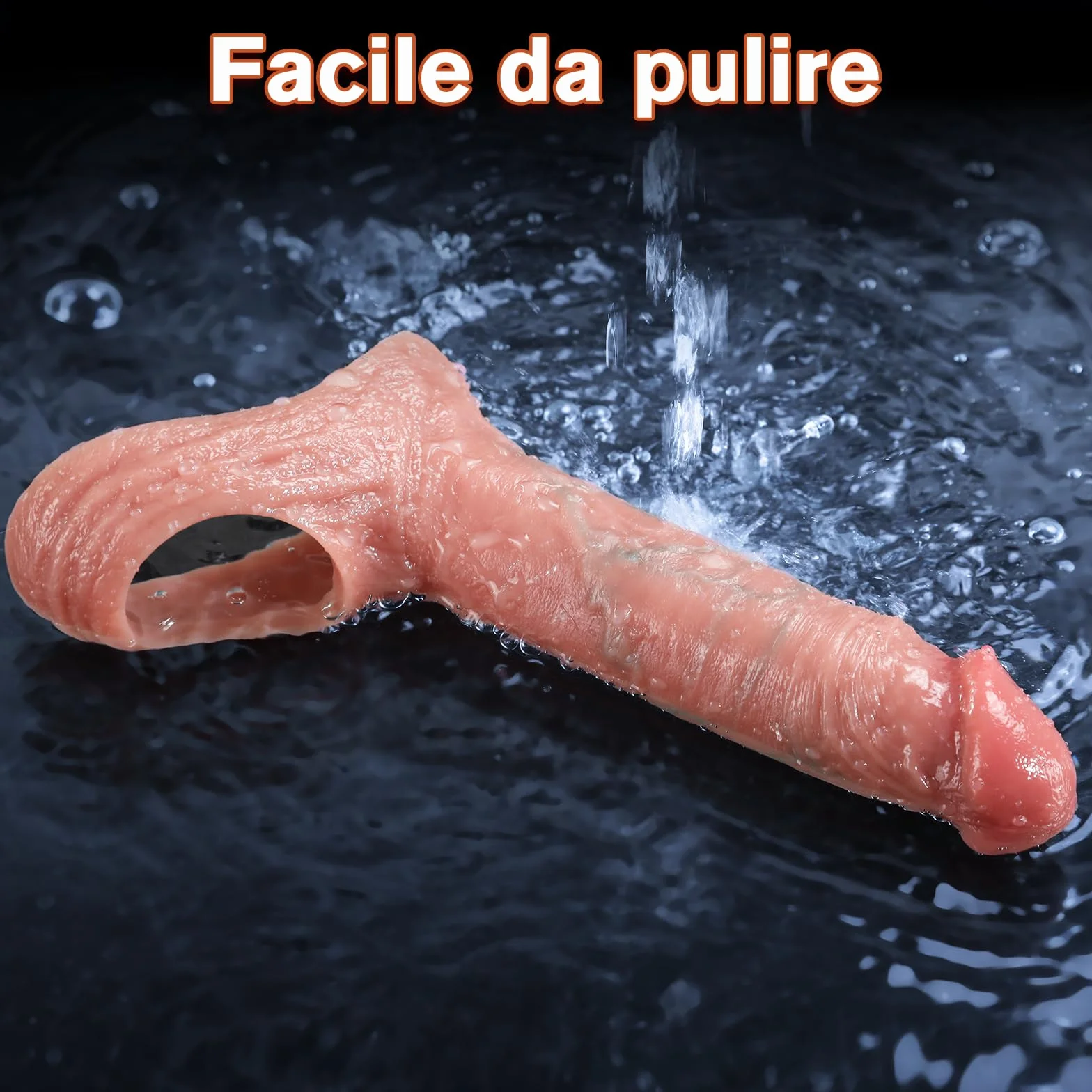 Sex Toys Coppie Masturbatori Maschili-2,6''Masturbtore per Uomini Prolunghe per il Pene Ritardare L'eiaculazione Precoce e Aumenta la Potenza per L'erezione, Sex toy Maschili Ingranditore del Pene.