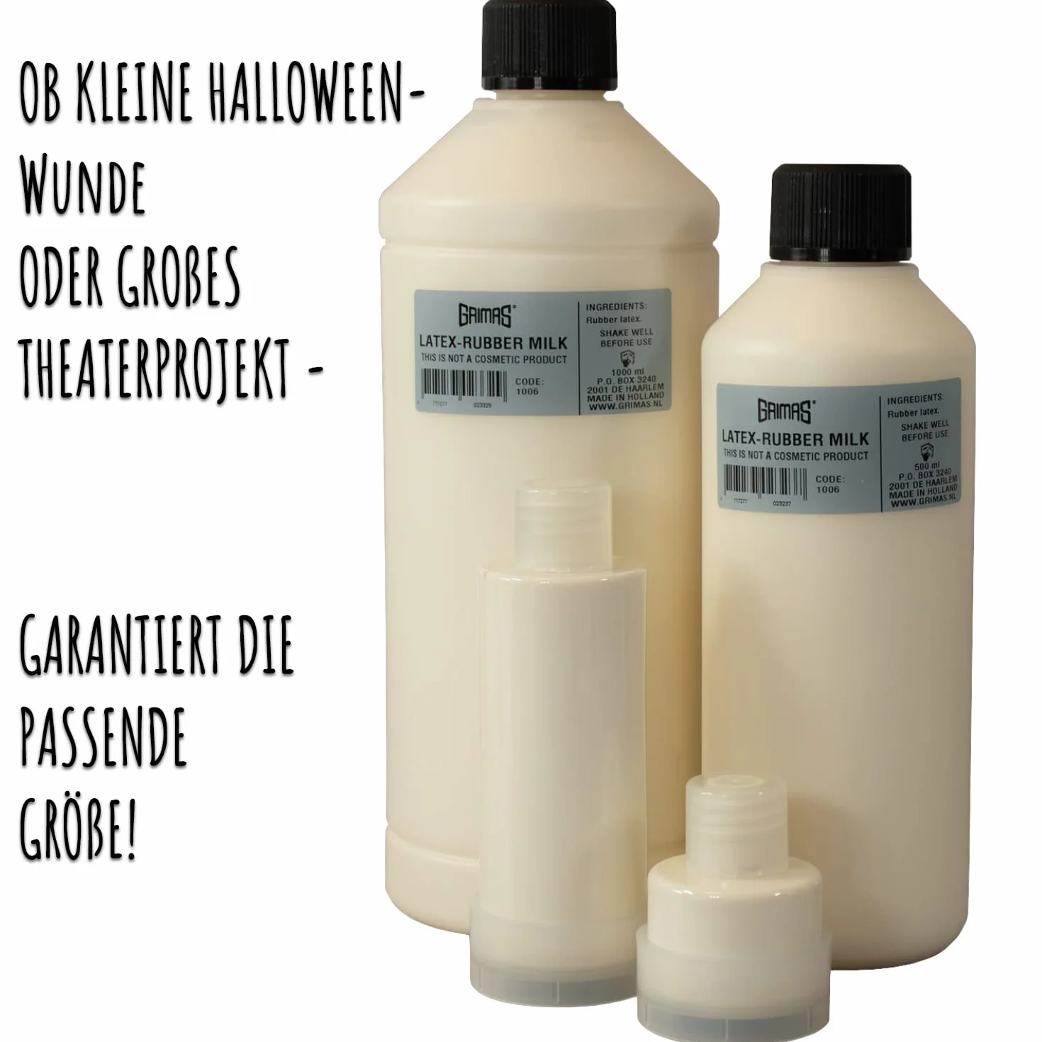 GRIMAS Latte di Lattice 100 ml, Lattice Liquido Professionale per Trucco Speciale Halloween