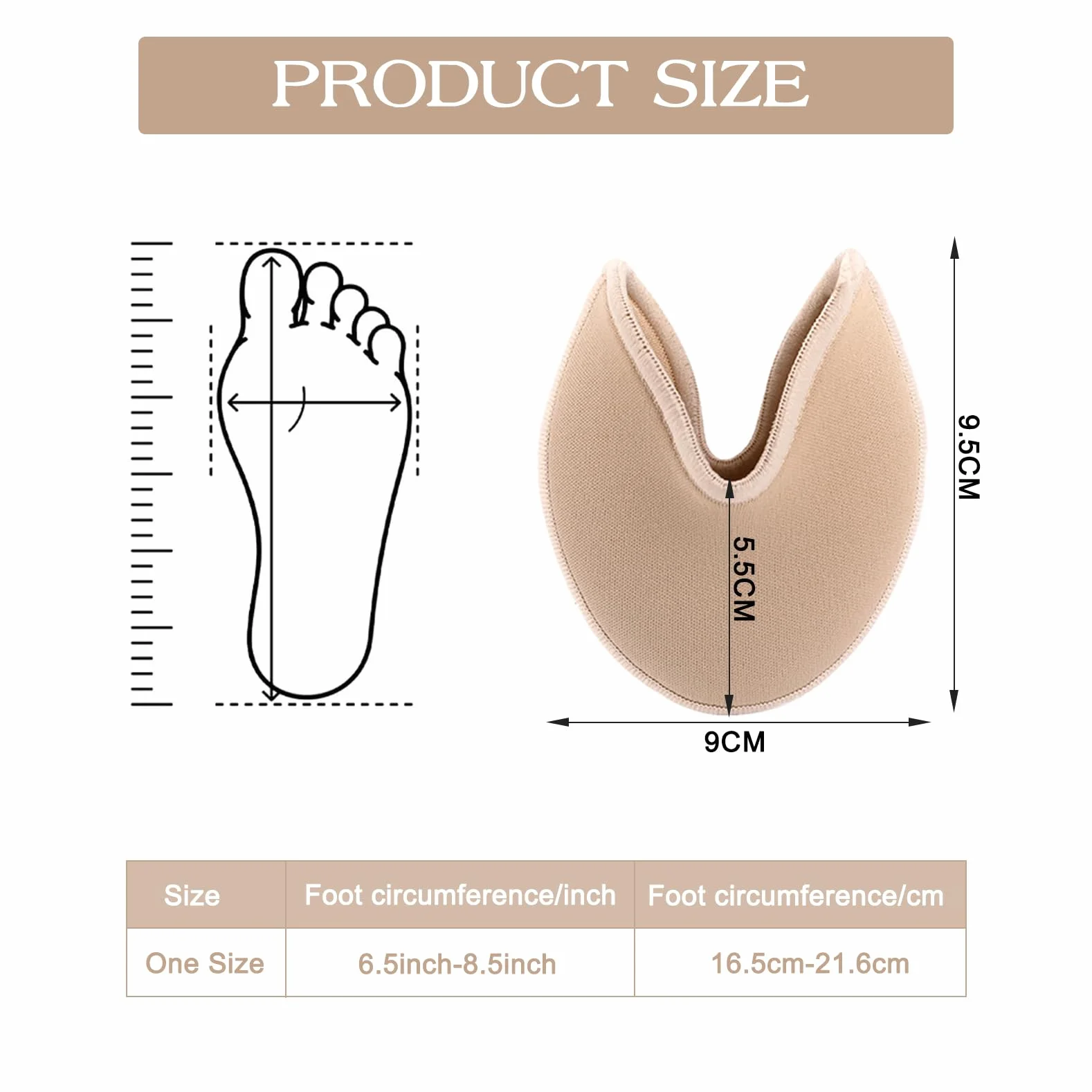 2 Paia Proteggi Dita Piedi,Cuscinetti per Dita dei Piedi per Scarpe da Punta,Copri Punta in Tessuto per Scarpe,Cuscinetti Morbidi per Donne e Ragazze