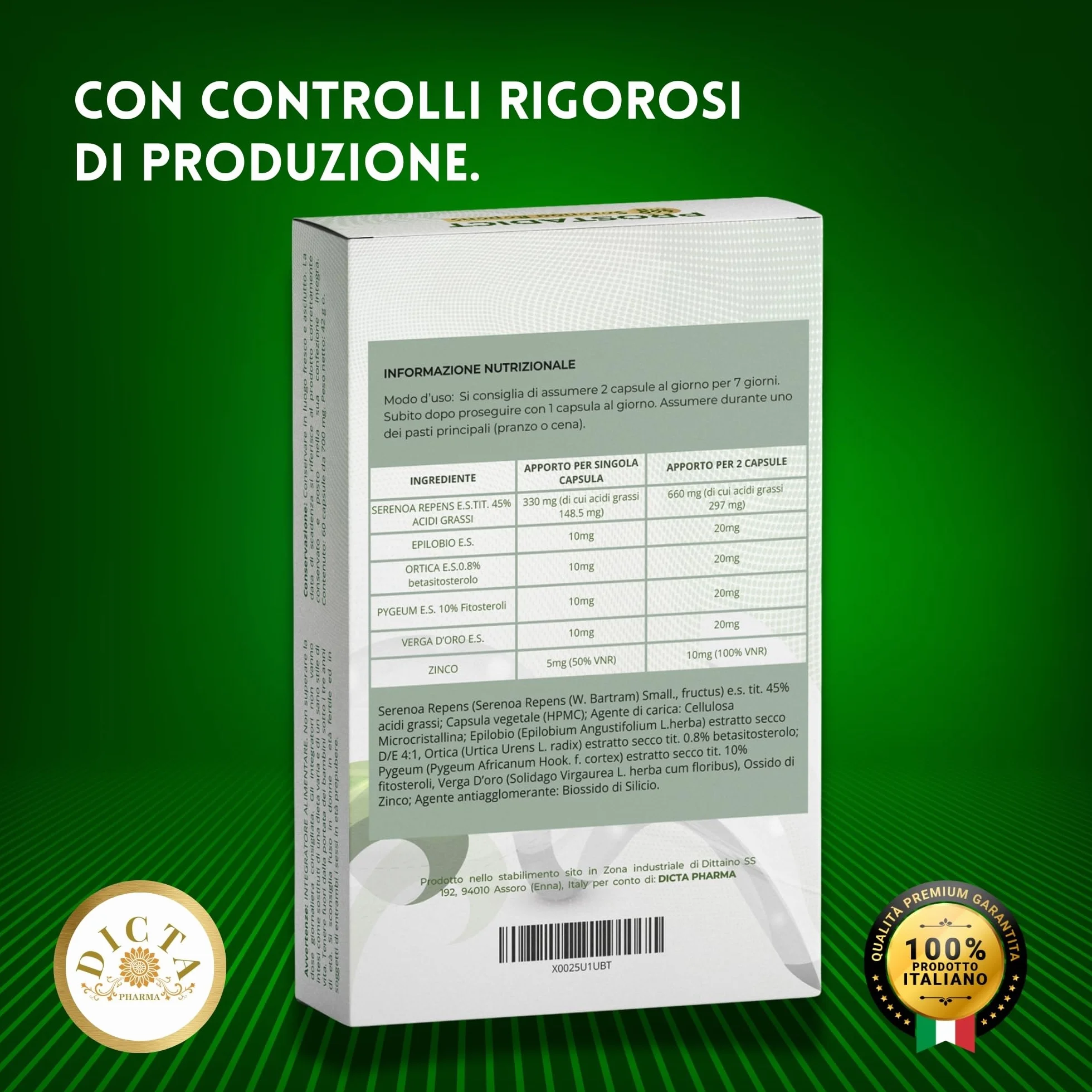 Serenoa Repens 660mg Saw Palmetto Integratore Prostata Uomo con Estratto di Epilobio, Ortica e Pygeum