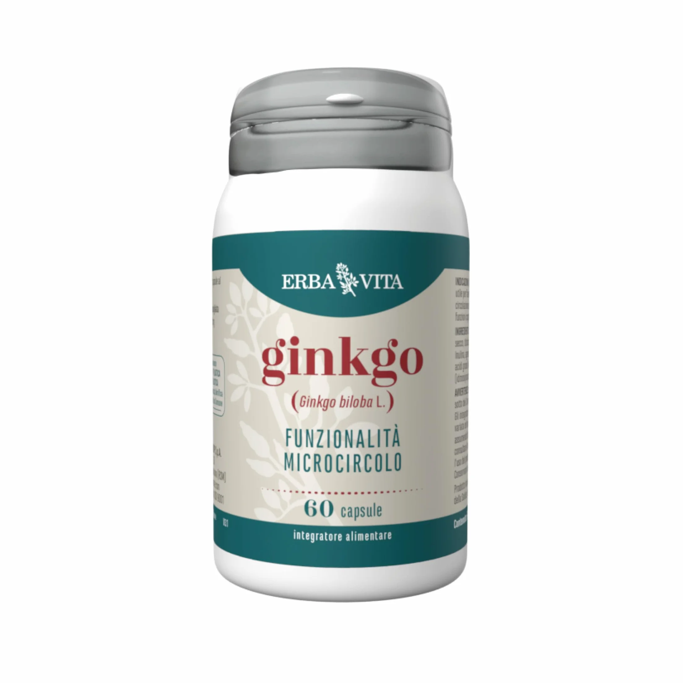 Erba Vita Integratore Alimentare Ginkgo 60 Capsule