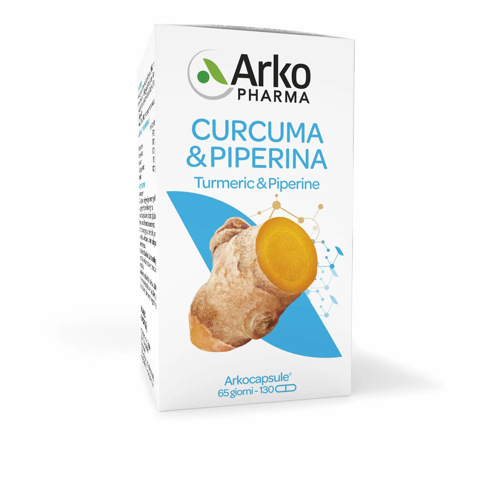 Arkopharma Arkocapsule Curcuma + Piperina Bio Integratore 130 Capsule