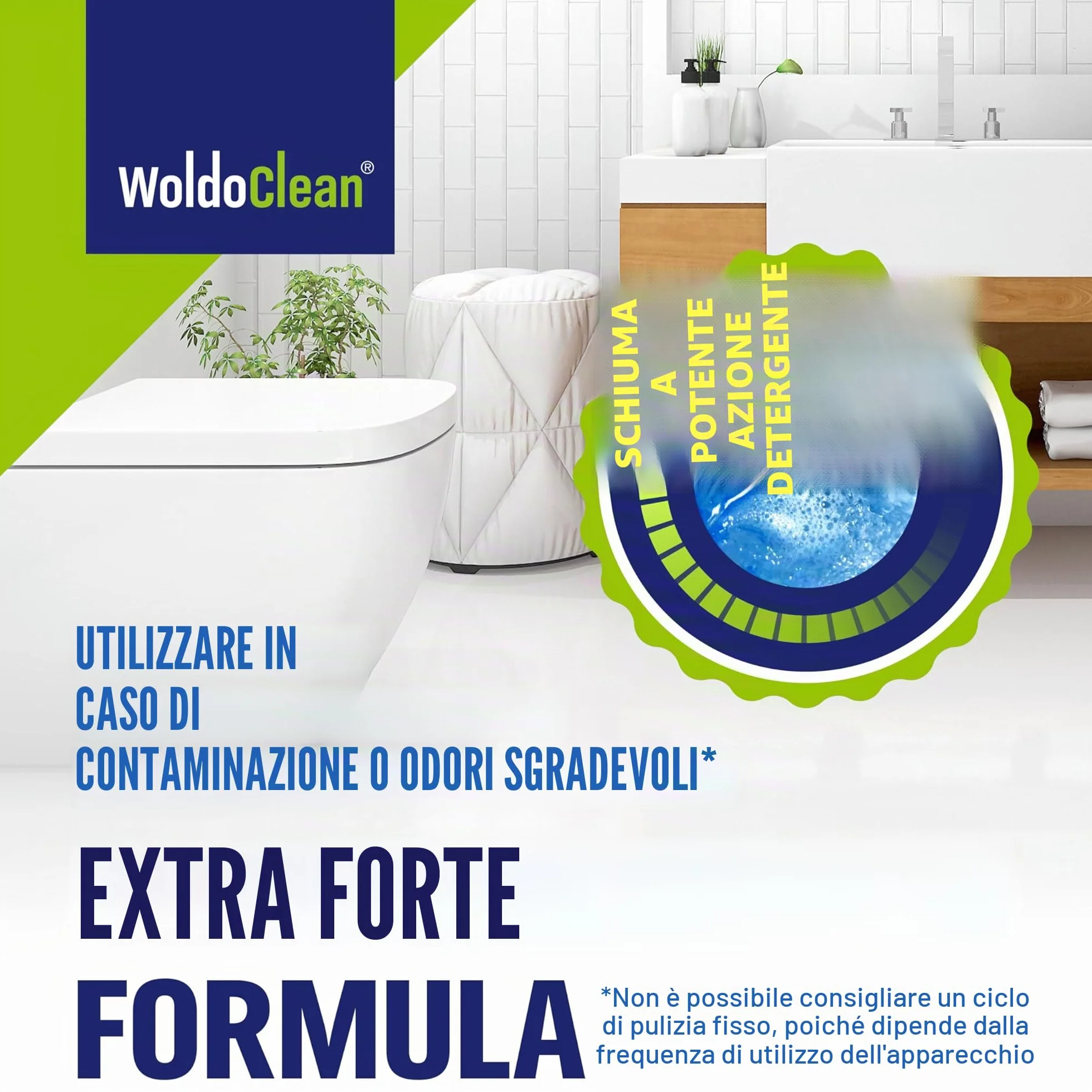 Schede per WC a 3 fasi, formula di eucalipto, fresca, 35 pastiglie