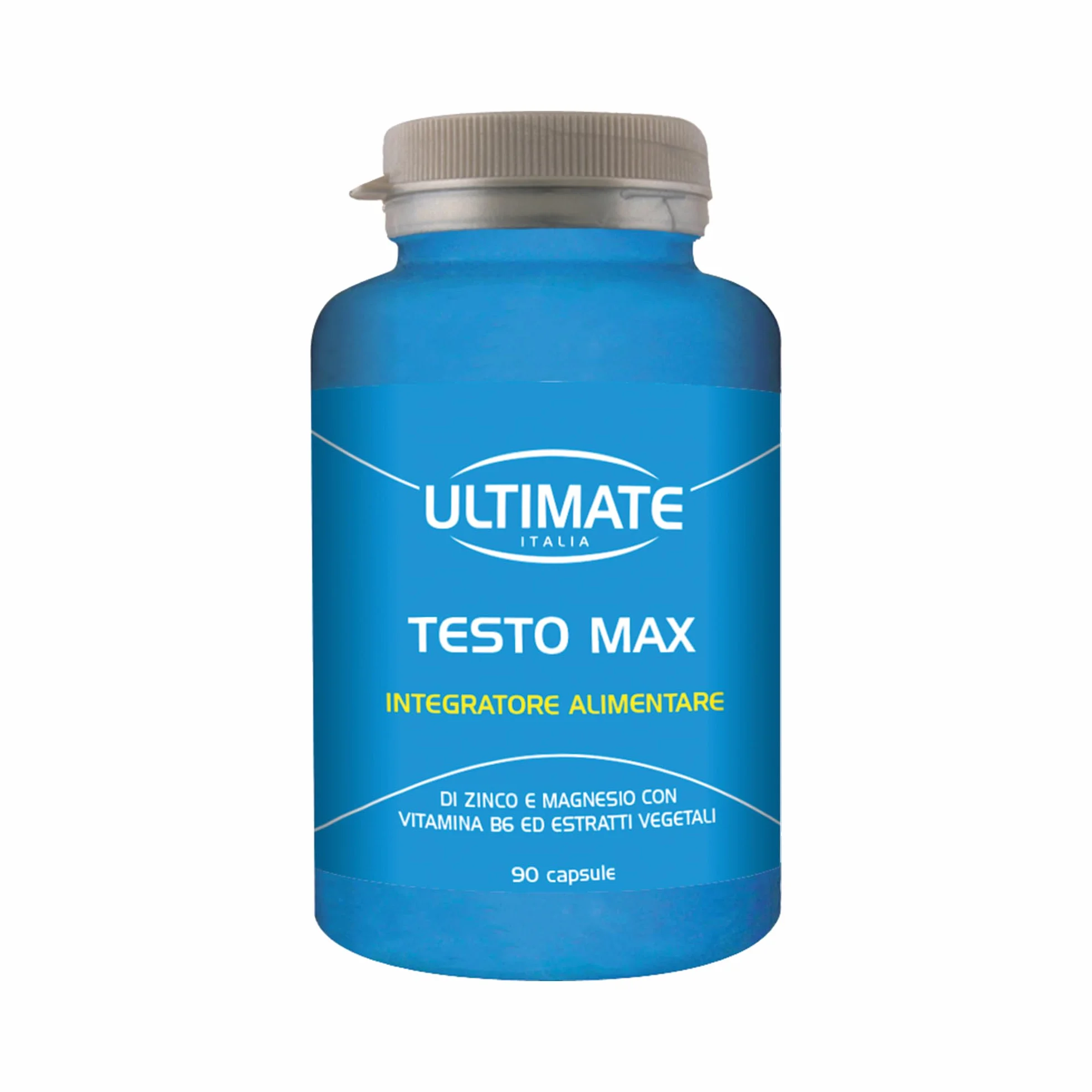 Testo Max - Integratore Per Forza, Potenza, Vigore – Stimola La Produzione Naturale Di Testosterone – Con Tribulus terrestris, Discorea, Fieno Greco, Zinco, Magnesio - 90 Capsule - Ultimate Italia