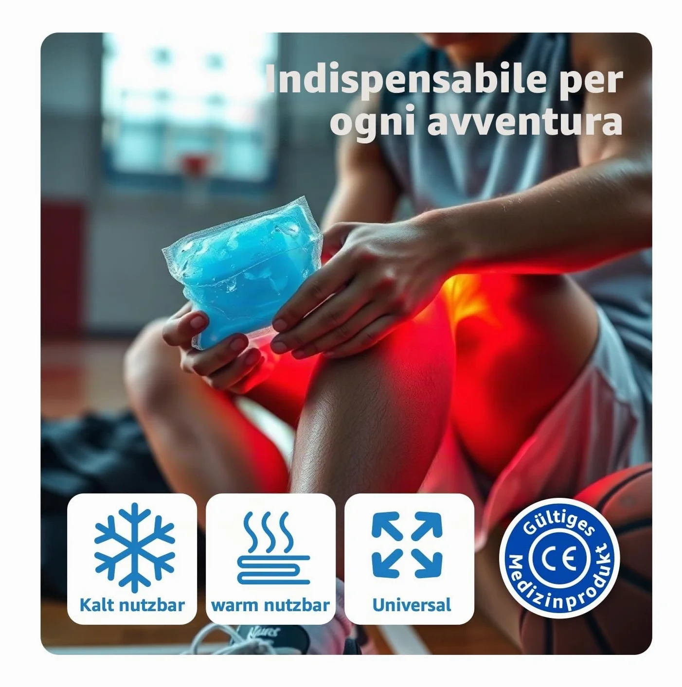 3 x cuscinetti refrigeranti blu – Made in Germany – nelle dimensioni 15 x 15 cm – Cool Pads – Pastiglie refrigeranti – Cuscino termico – Compressi freddi e compresse calde