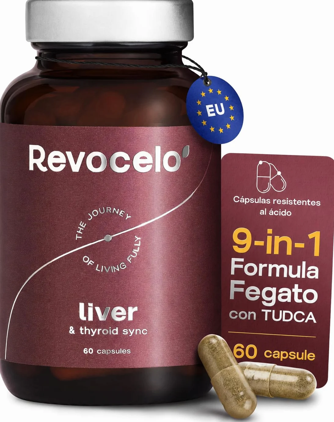 Detox Fegato TUDCA 300mg Cardo Mariano Silimarina Disintossicante Forte Liver Complex Vegano 60 Capsule