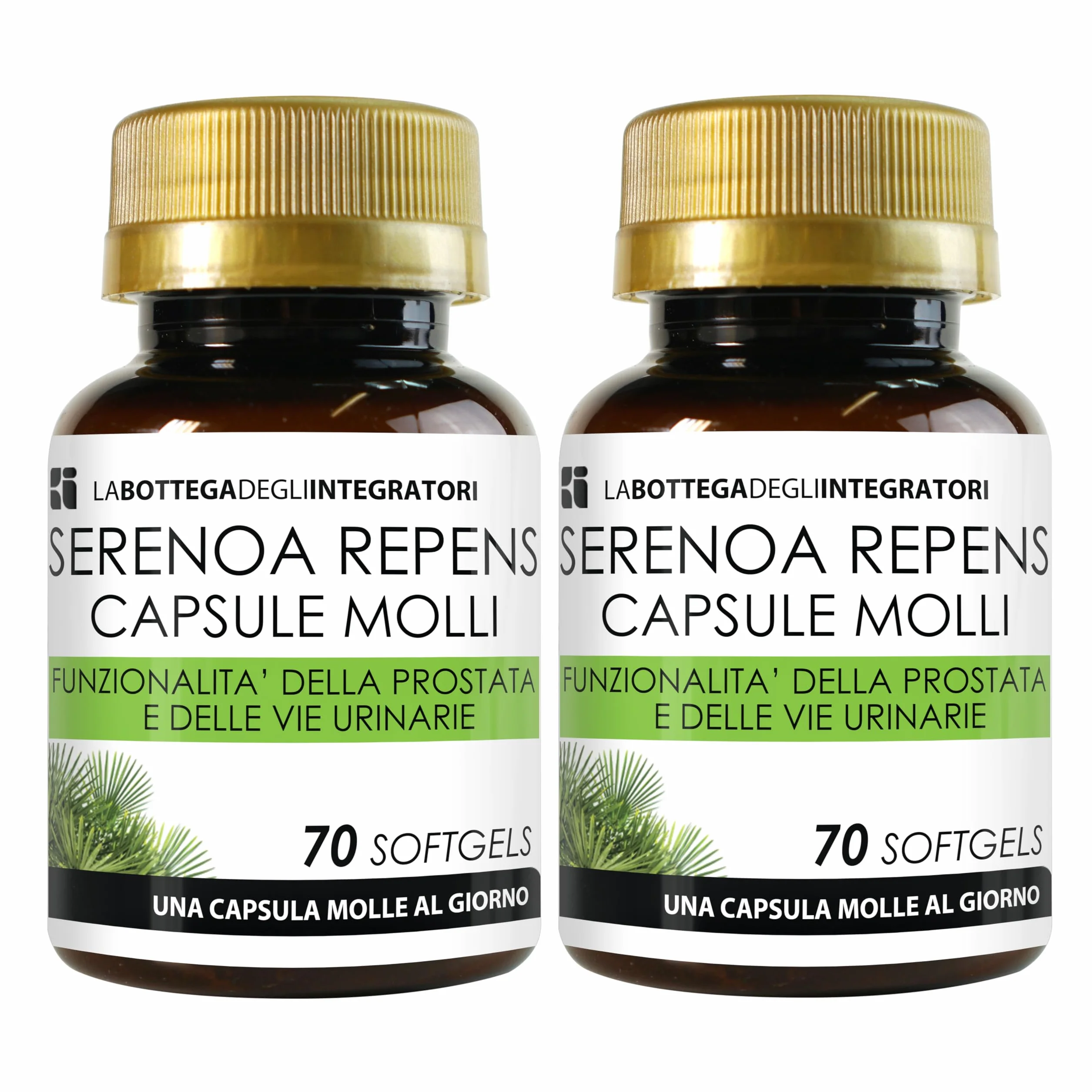 SERENOA REPENS 320 MG TITOLATO AL 90% 140 SOFTGELS CAPSULE MOLLI LA BOTTEGA DEGLI INTEGRATORI