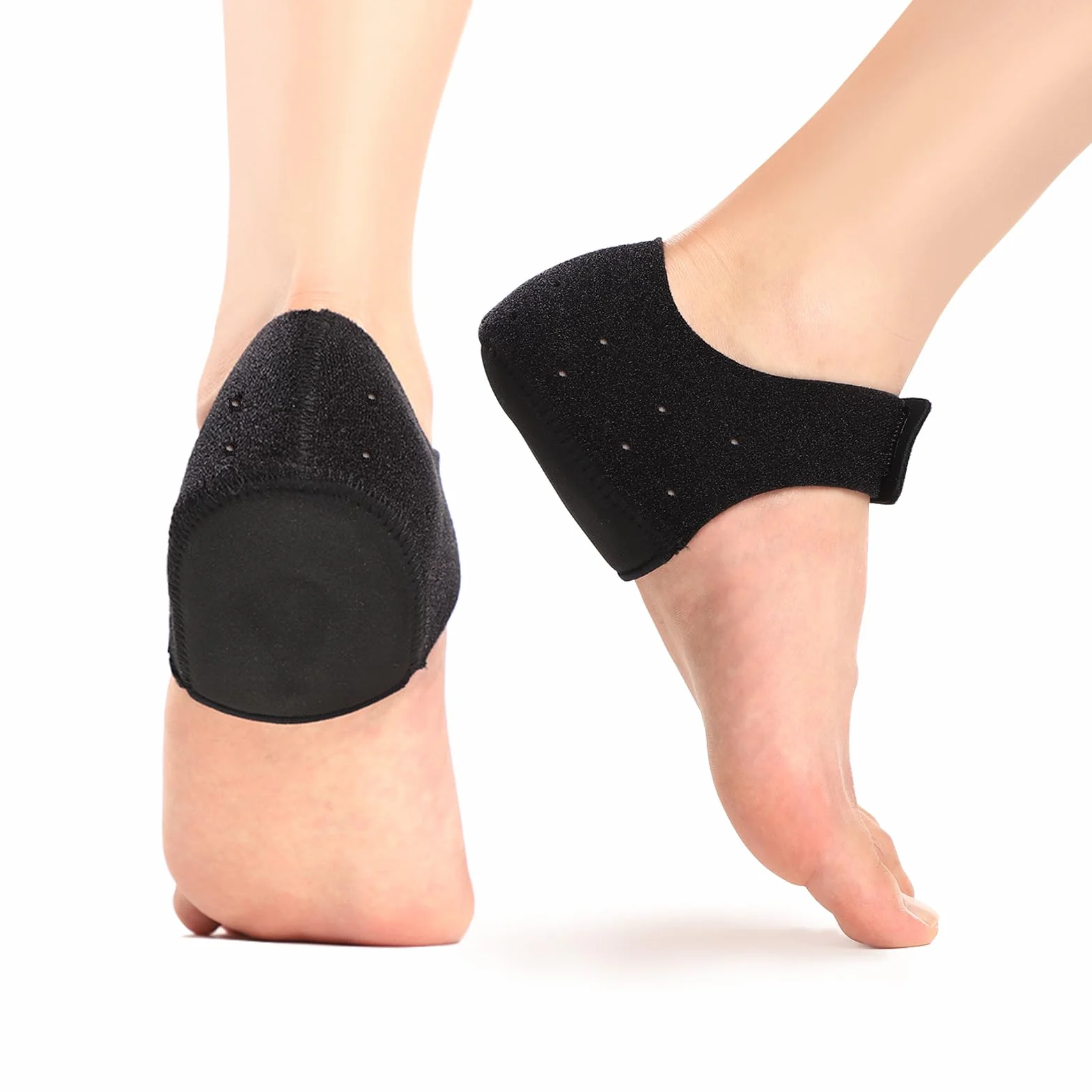 Plantari Tallone per Fascite Plantare e Sperone Calcaneare - Promifun 2 Pezzi - Solette in Gel per Tallone - Confezione Doppia - Donne 38-40 / Uomini 39-41 (Nero)
