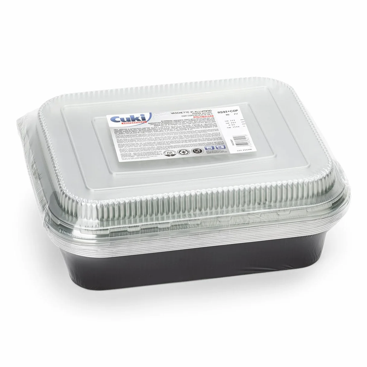 Vaschette alluminio 8 porzioni cm32x26xh6 monouso forno microonde 10 pezzi