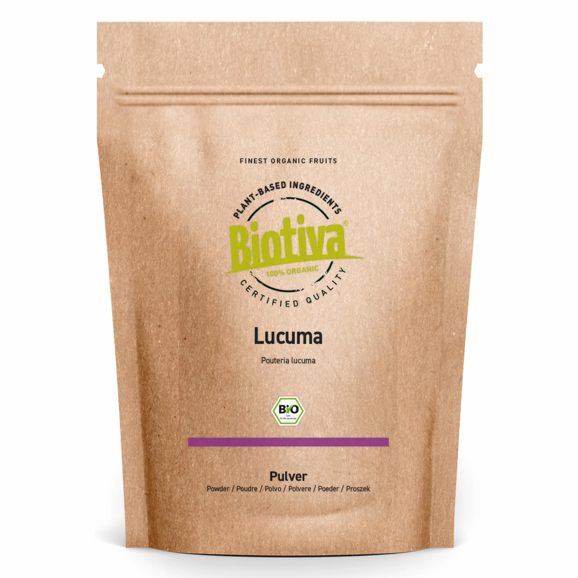 Lucuma in polvere Bio 200g | 100% biologico | pouteria lucuma | polvere di frutta | vegano | senza additivi | confezionato e certificato in Germania | Biotiva