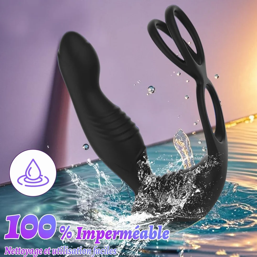 Prostata Vibratore Sexytoys Uomo,Anello Vibrante per Lei e Lui,Vibratore per Uomo con Telecomando, Stimolatore per Clitoride,Dildo Anale Vibratore con 10 Modalità Anal Plug Vibratore per Uomo Sex Toys