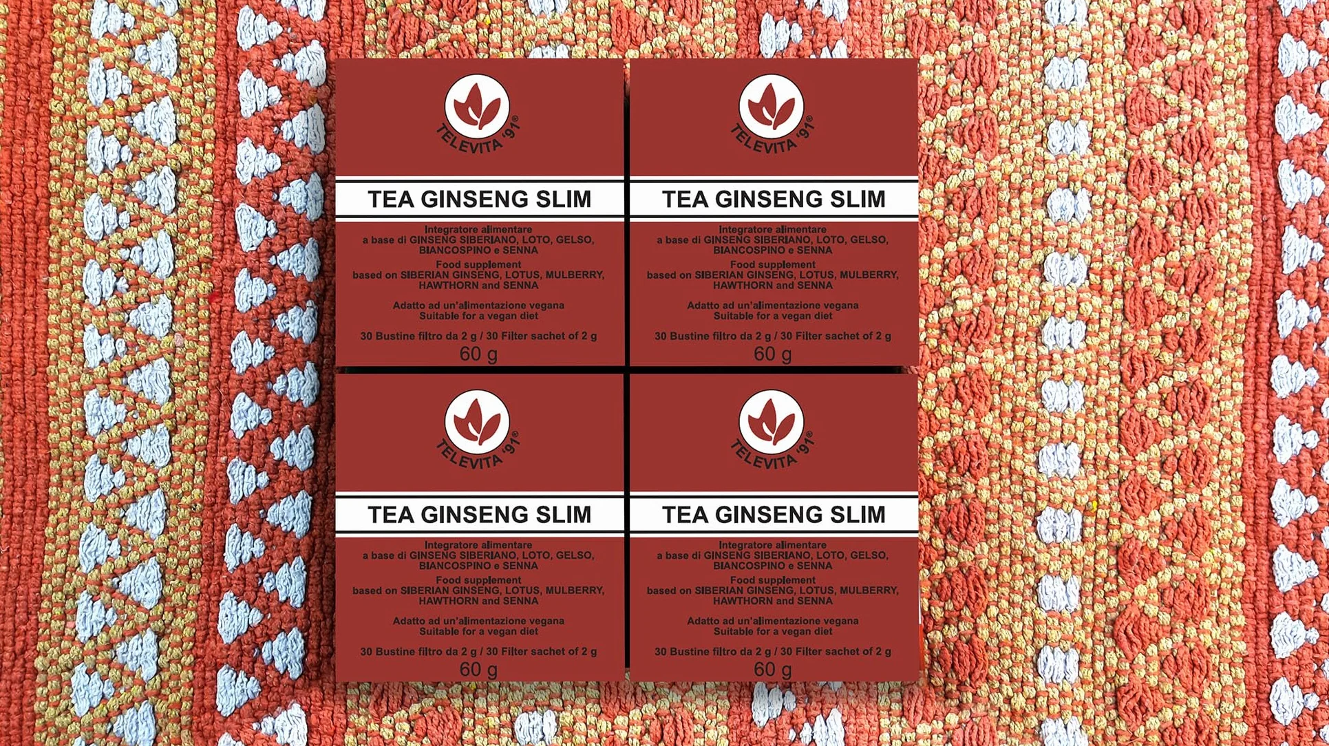 Tè anti-adiposo con Ginseng 120 bustine drenante eliminare depositi adiposi attivare intestino