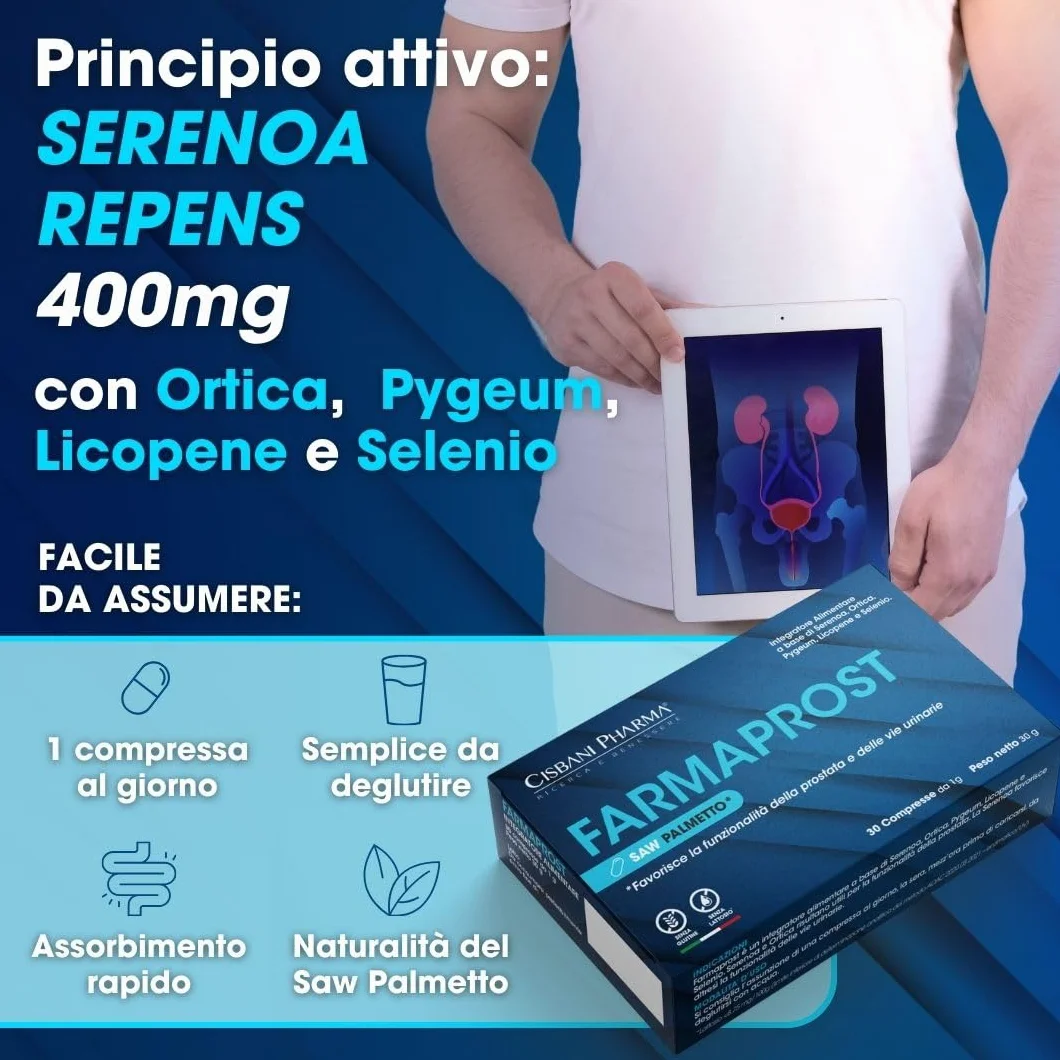 CISBANI PHARMA Saw Palmetto Serenoa Repens Prostata 30 Compresse
