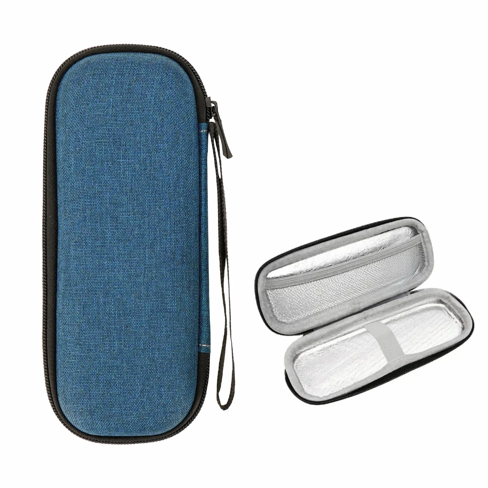 Linkidea Razor - Custodia da viaggio rigida, portatile, compatibile con Gillette Fusion5 Power & Mach3, custodia protettiva da viaggio per rasoio (blu navy)
