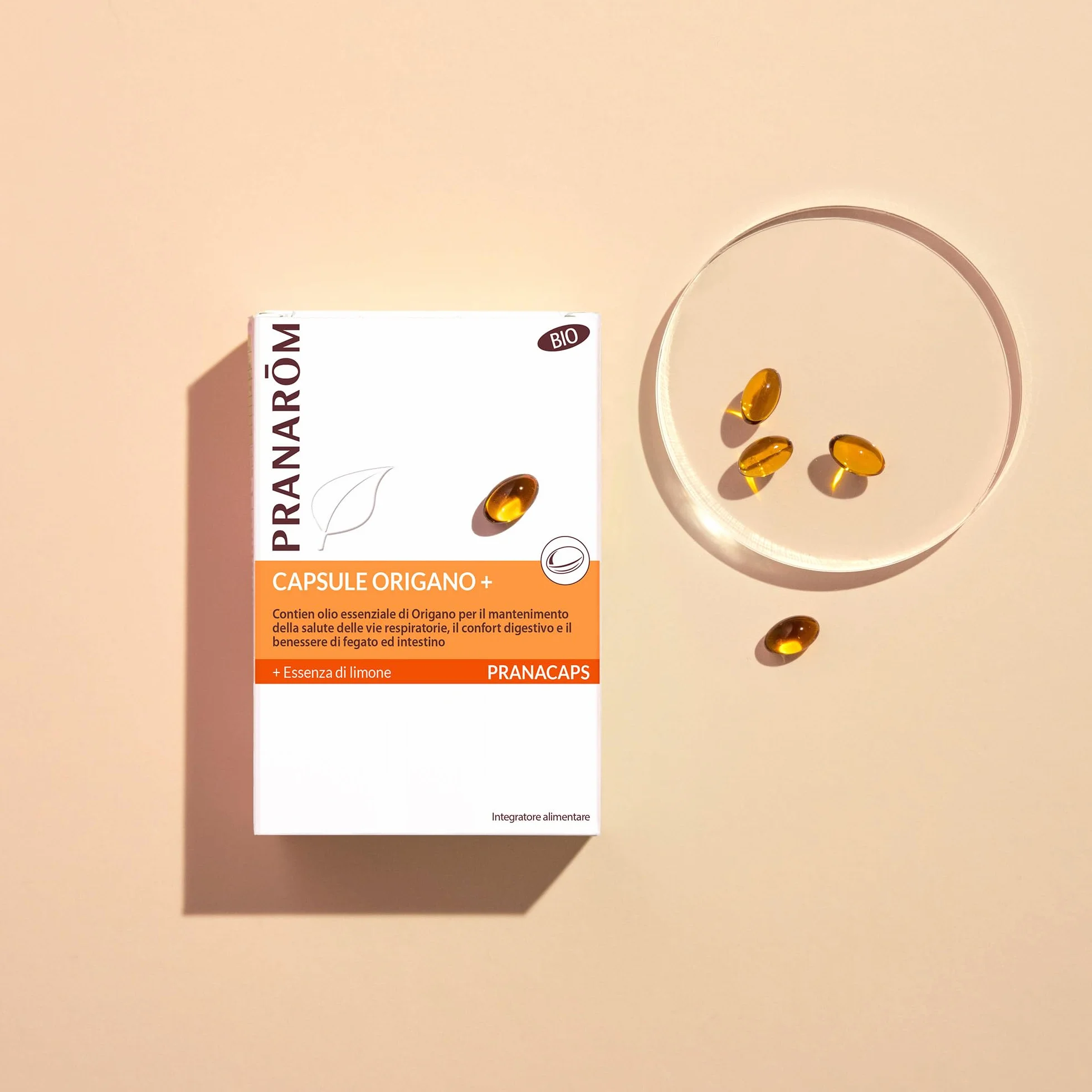Pranarôm Pranacaps Origano 30 Caps Conforto digestivo Fegato Intestino