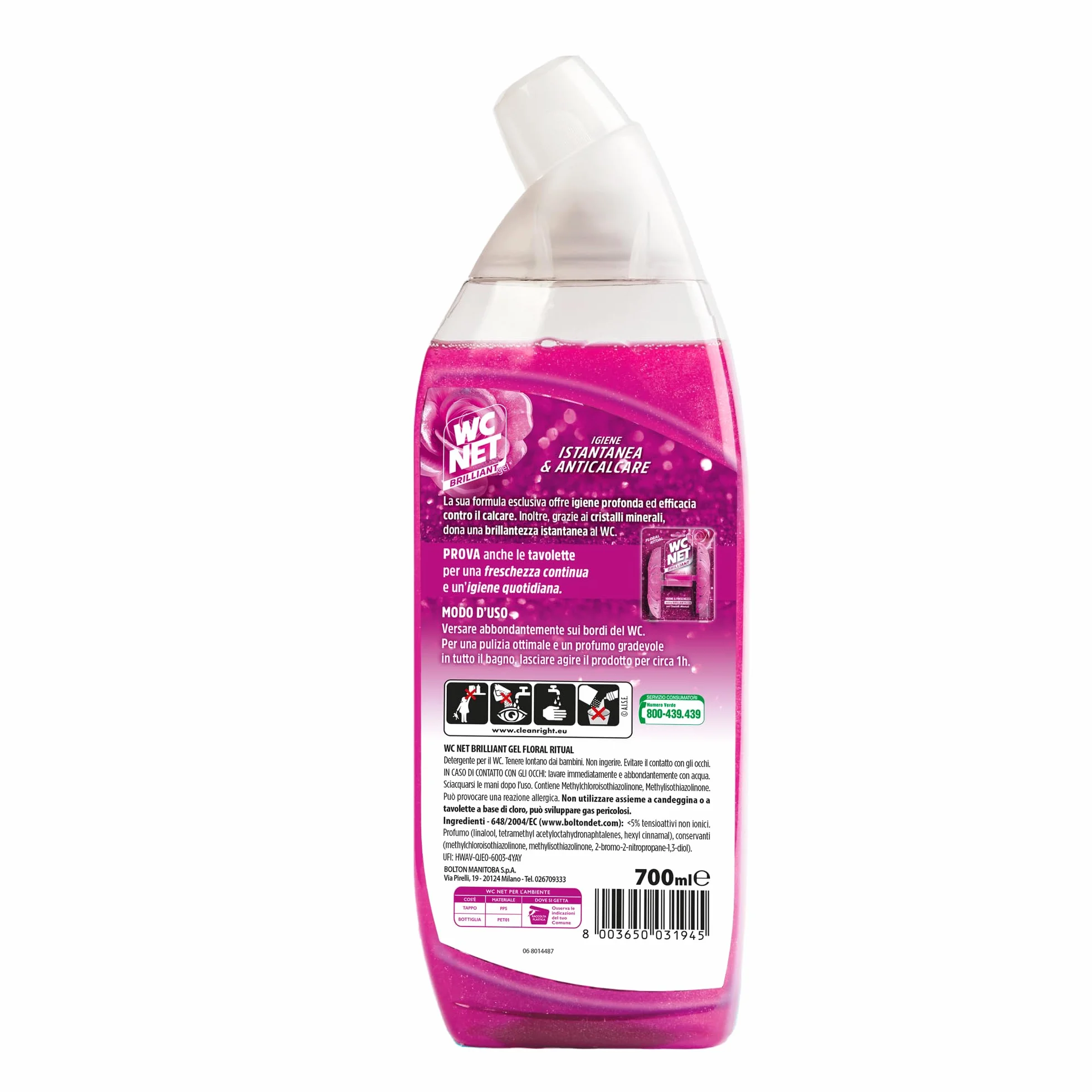 Brilliant Gel Floral Ritual Detergente Liquido per Wc 700 ml Anticalcare