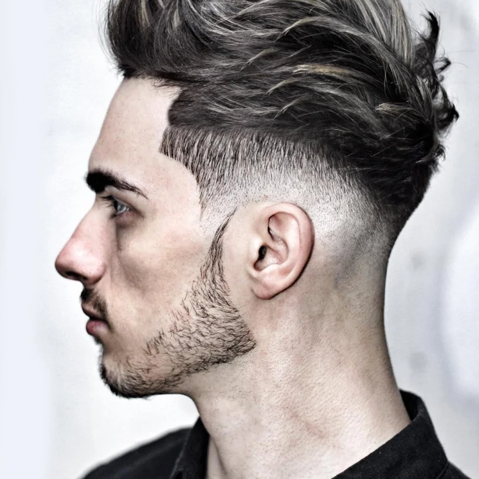 MYCARBON Pettine Barba Forma Uomo in Acciaio Inossidabile Disegno Z per Styling Taglio Barba Pettine da Barba Modellante Portatile