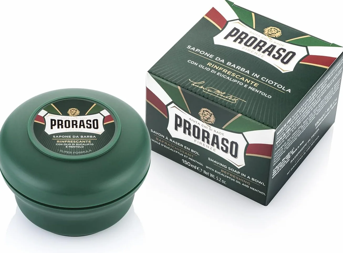 PRORASO SAPONE TUTTE LE BARBE RINFRESCANTE CIOTOLA VERDE 150ML