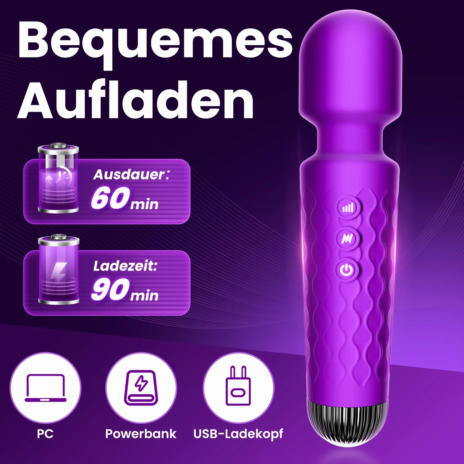 Gobeken Vibratore don, dildo con di vibrazione, sex toys vibratoreper don professiole 20 frequenze 10 intensità di vibrazione, vibratoriper donne sexytoysys don viola, vibratoreper don clotoride