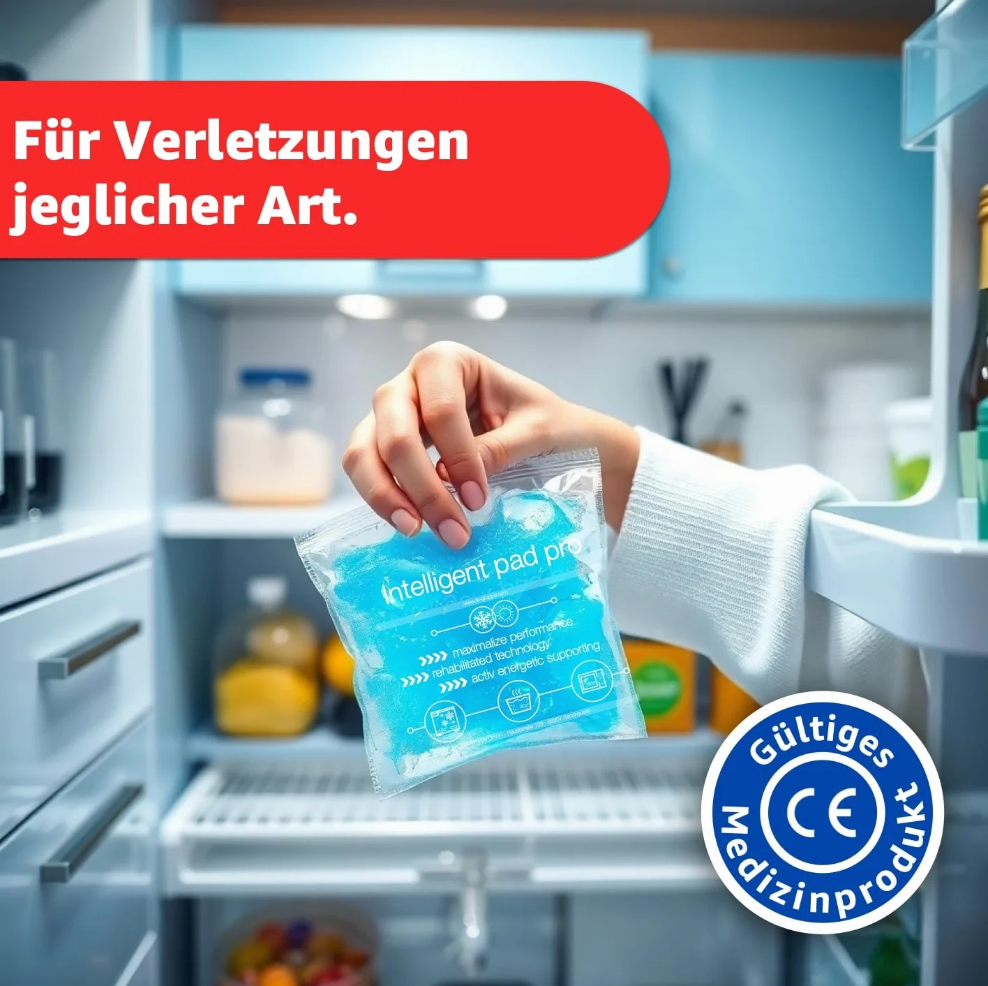 2x Impacchi Freddo Caldo 29x12cm – Set Made in Germany – Cuscinetti Gel Riutilizzabili per Terapia del Dolore, Lesioni, Gonfiori e Sollievo Muscolare