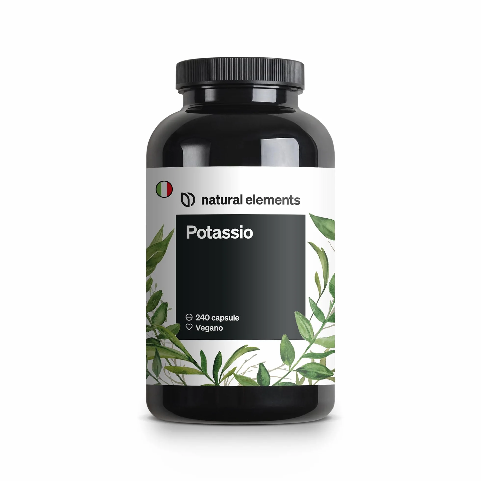 Potassio Integratore – 240 capsule vegane con 800mg di potassio elementare (da citrato di potassio) per dose giornaliera – per la pressione sanguigna, il funzionamento dei muscoli e il sistema nervoso