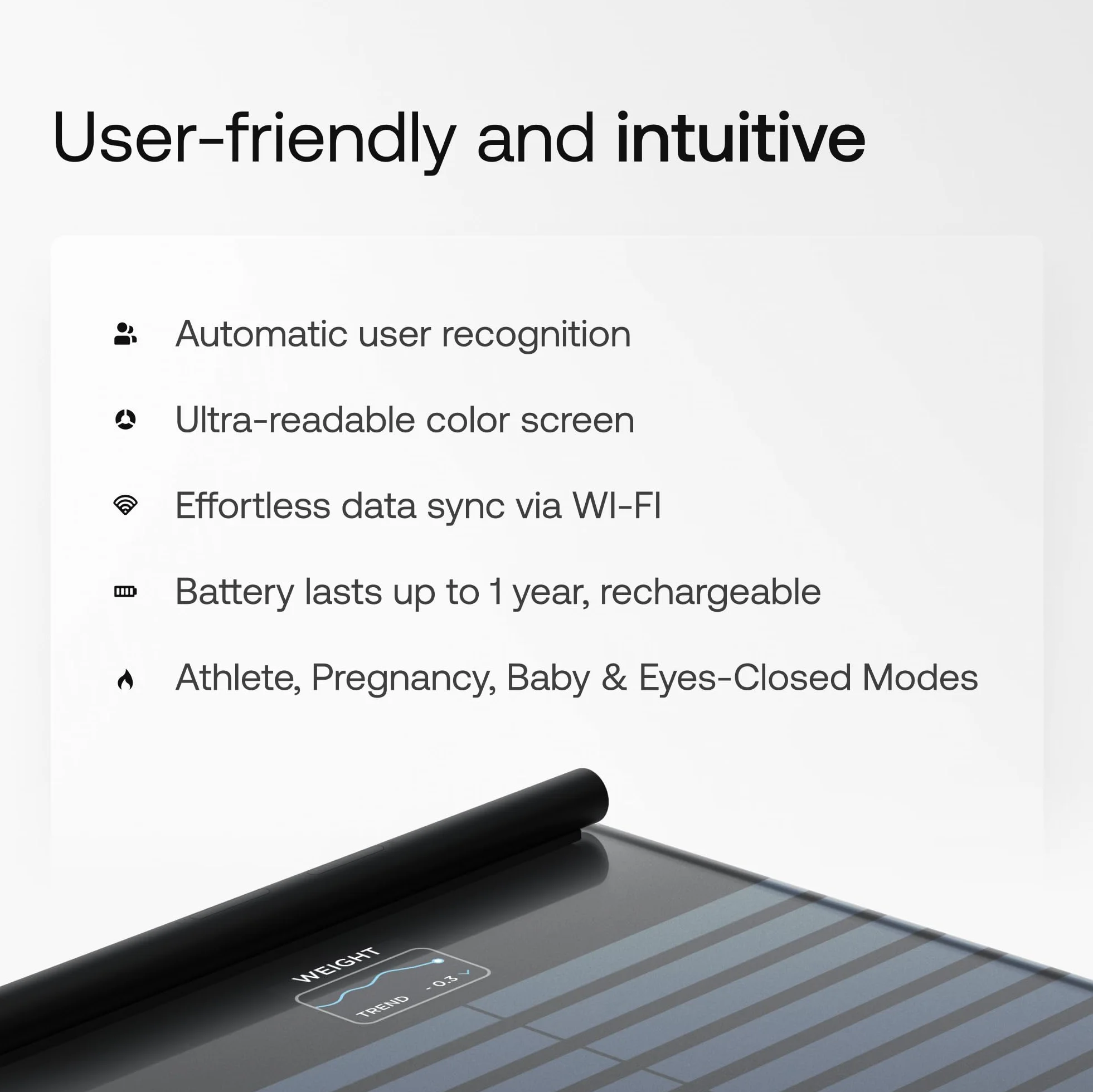 WITHINGS Body Scan Bilancia Wi-Fi connessa Dispositivo medico analisi composizione corporea BIA Negro
