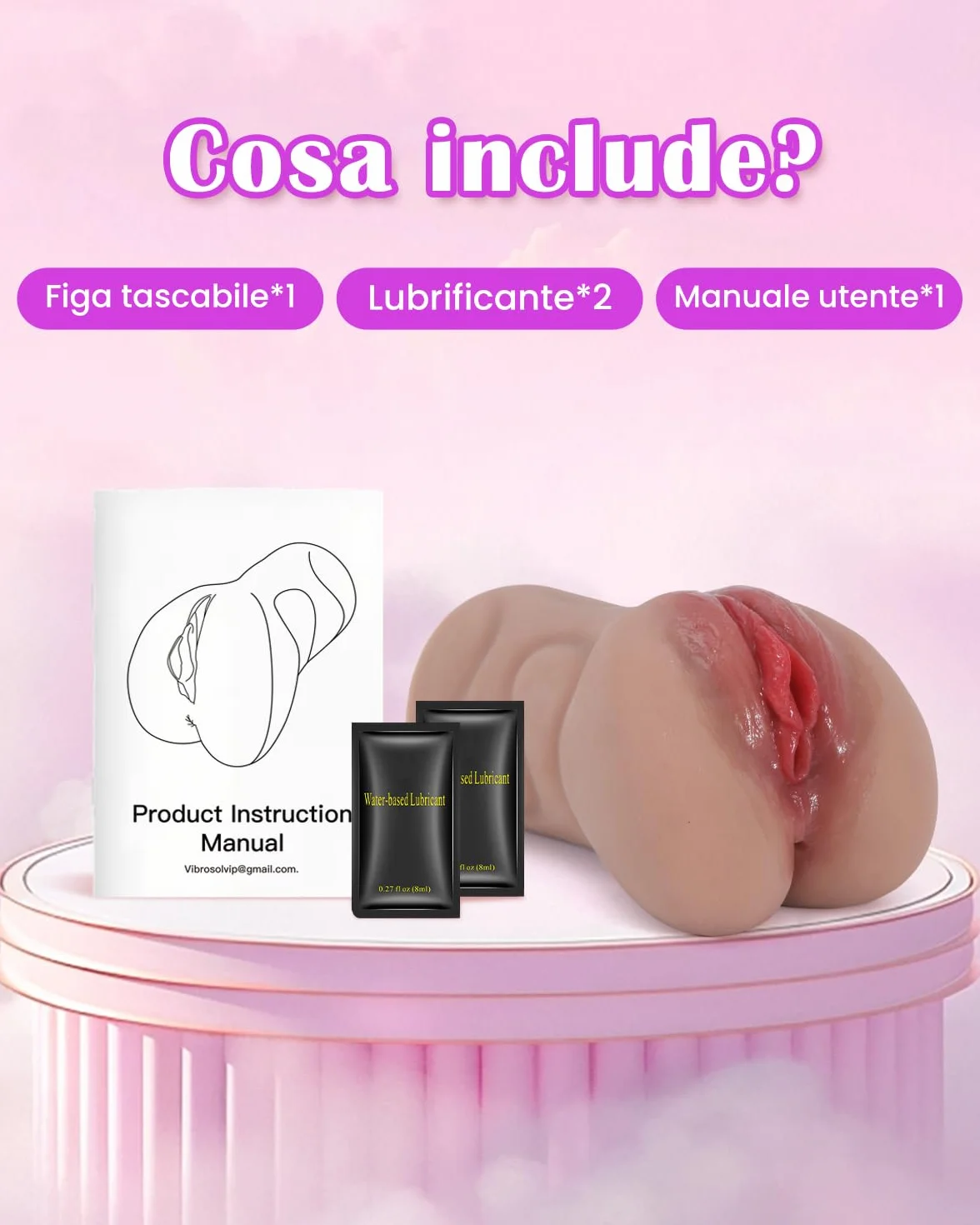 Masturvatore per Uomo Realista con Accesso Vaginale e anale | Masturbatore Sex Toys Sextoysys Uomo | Figa/Vagina Finta Sexy Toys Sessuali per Uomini