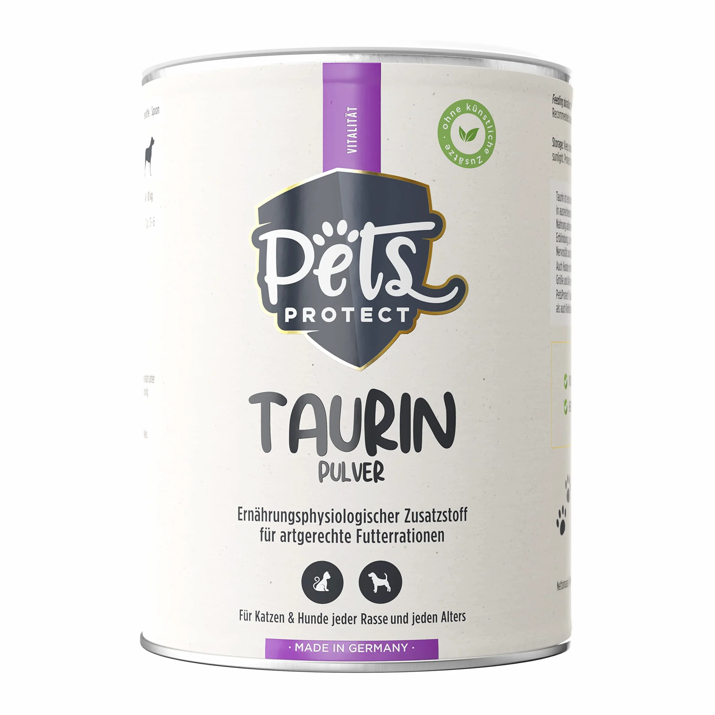Pets PROTECT Taurine Powder 150 g per Cani e Gatti Supporta la Funzione Oculare e Cardiovascolare