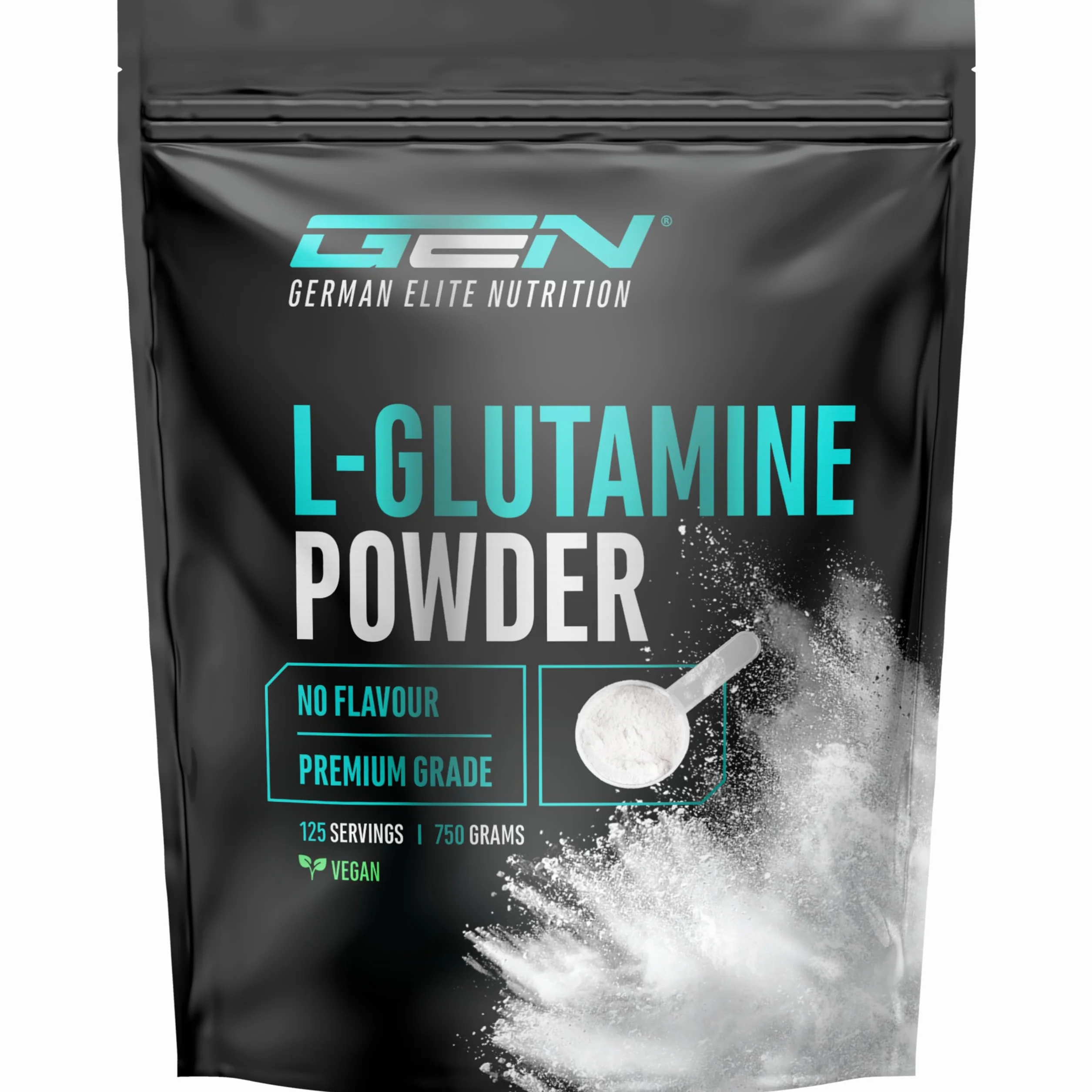 L-Glutammina in polvere - 750 g - Premium: pura e ultrafine senza additivi - 100% aminoacido L-Glutammina micronizzato - Neutro non aromatizzato - Altamente dosato - Vegan