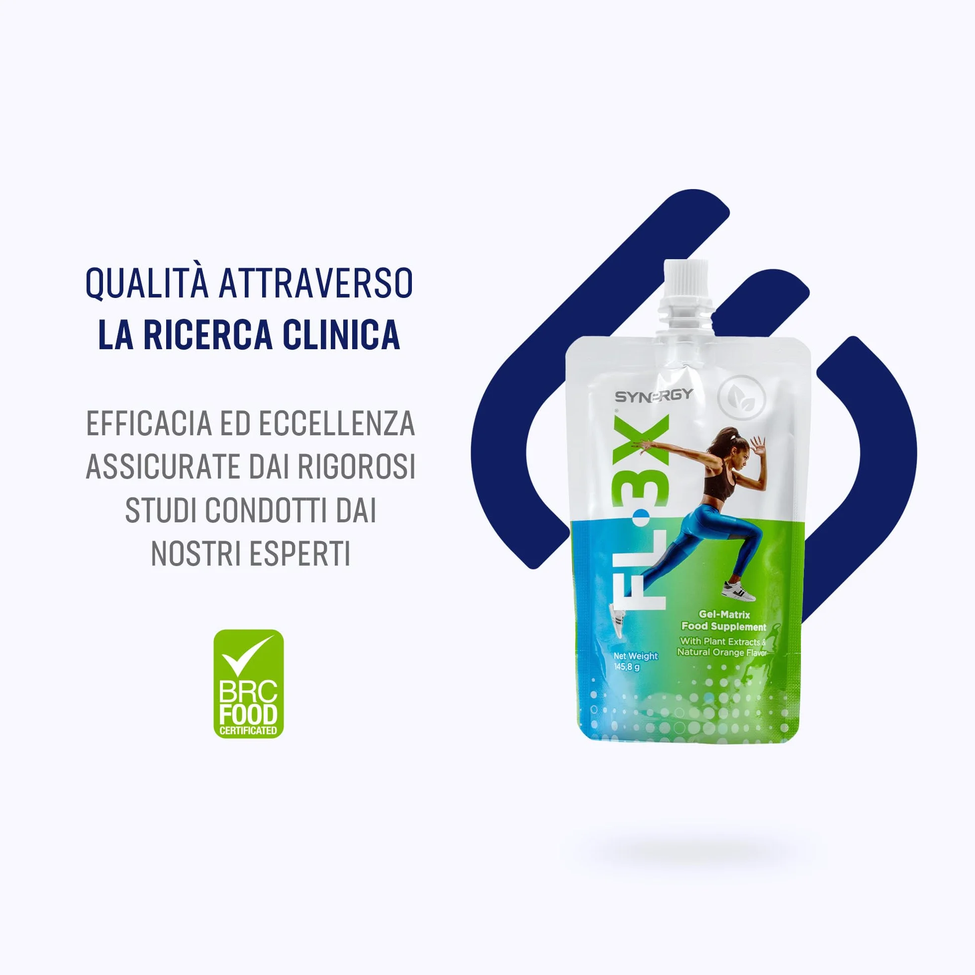 Synergy WorldWide FL-3X | Integratore sportivo con 500 mg di glucosamina, 300 mh di condroitina e 125 mg di MSM | Salute della mobilità articolare | Senza glutine | 8 bustine | 96 dosi per confezione