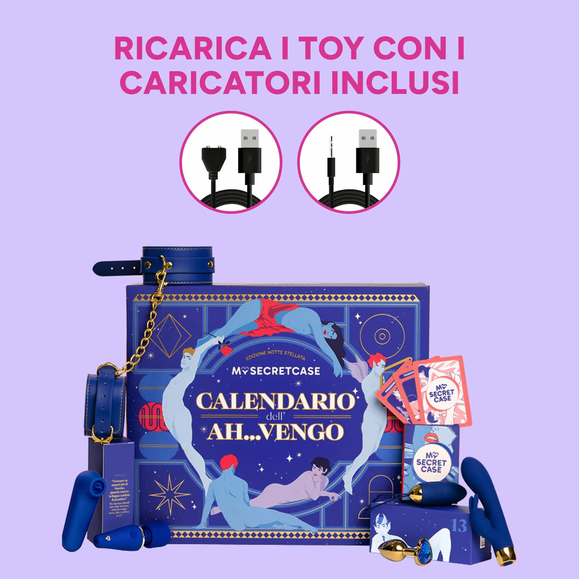 MySecretCase Calendario Avvento 2025 Giochi Erotici Coppia Set Bondage 24 Sorprese