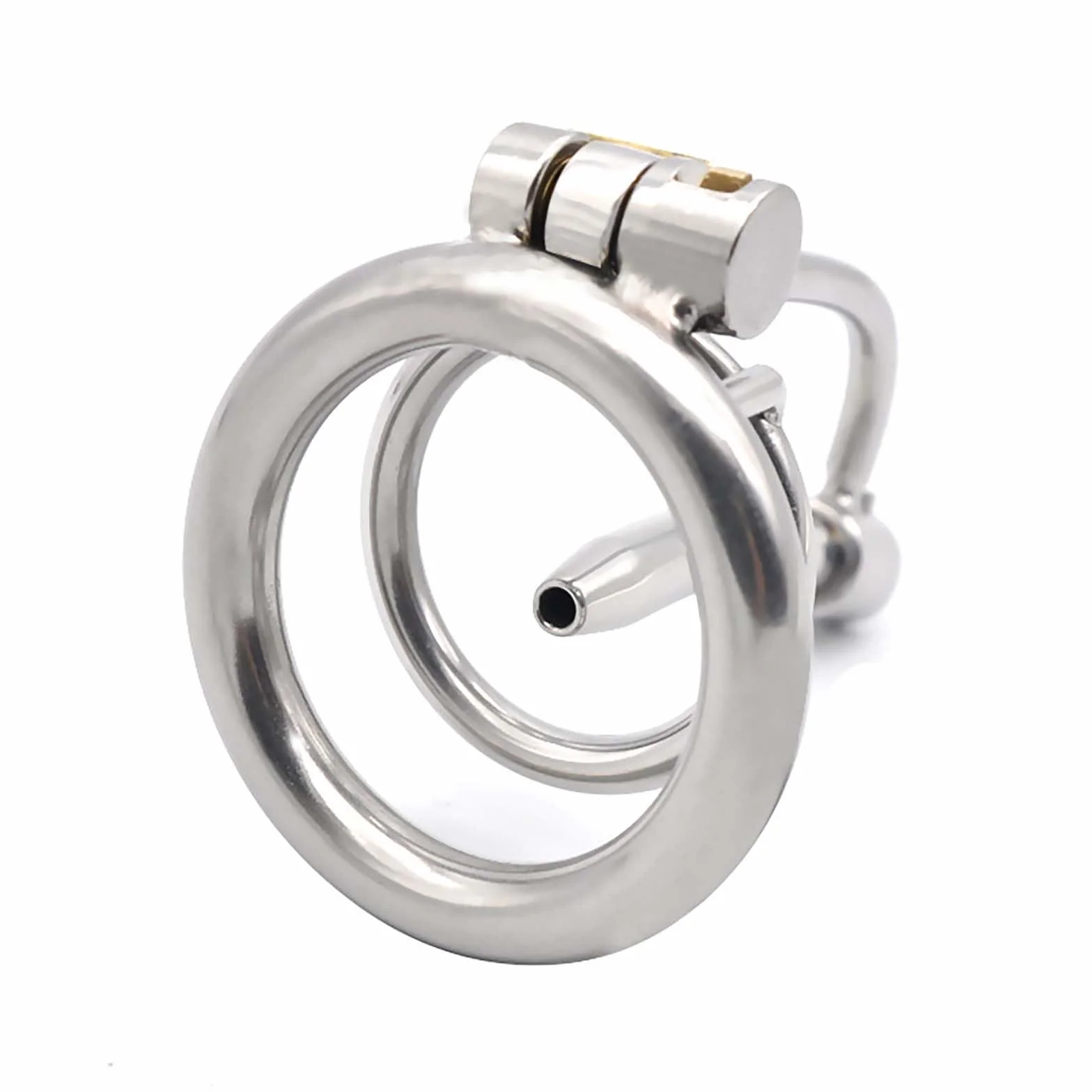 Asta fitness cava liscia in acciaio inossidabile, barella maschile squisita per facilitare la minzione con anello di ritenzione, 3 misure opzionali -D65IT (12mm rod, B:45mm ring)