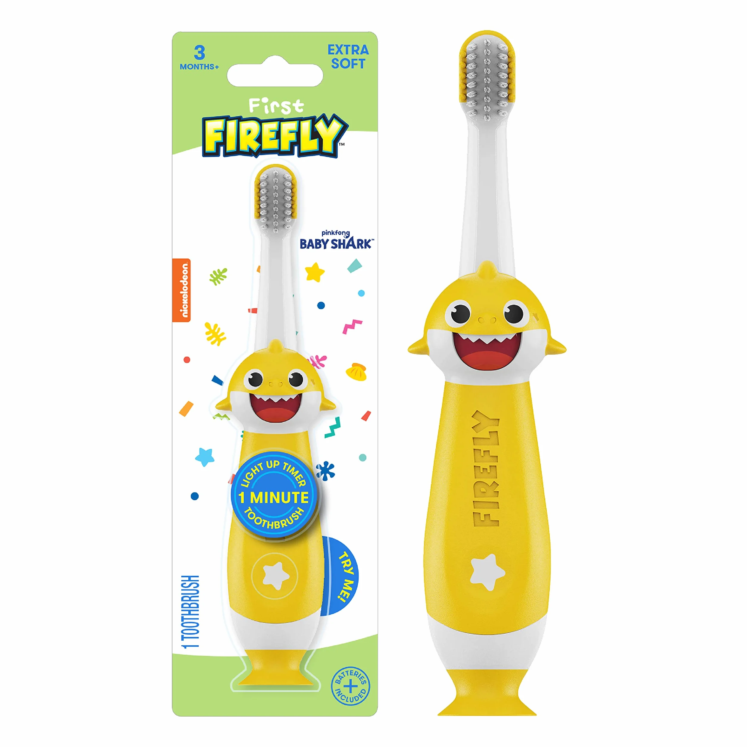 FIREFLY First Training - Spazzolino da denti luminoso, Baby Shark