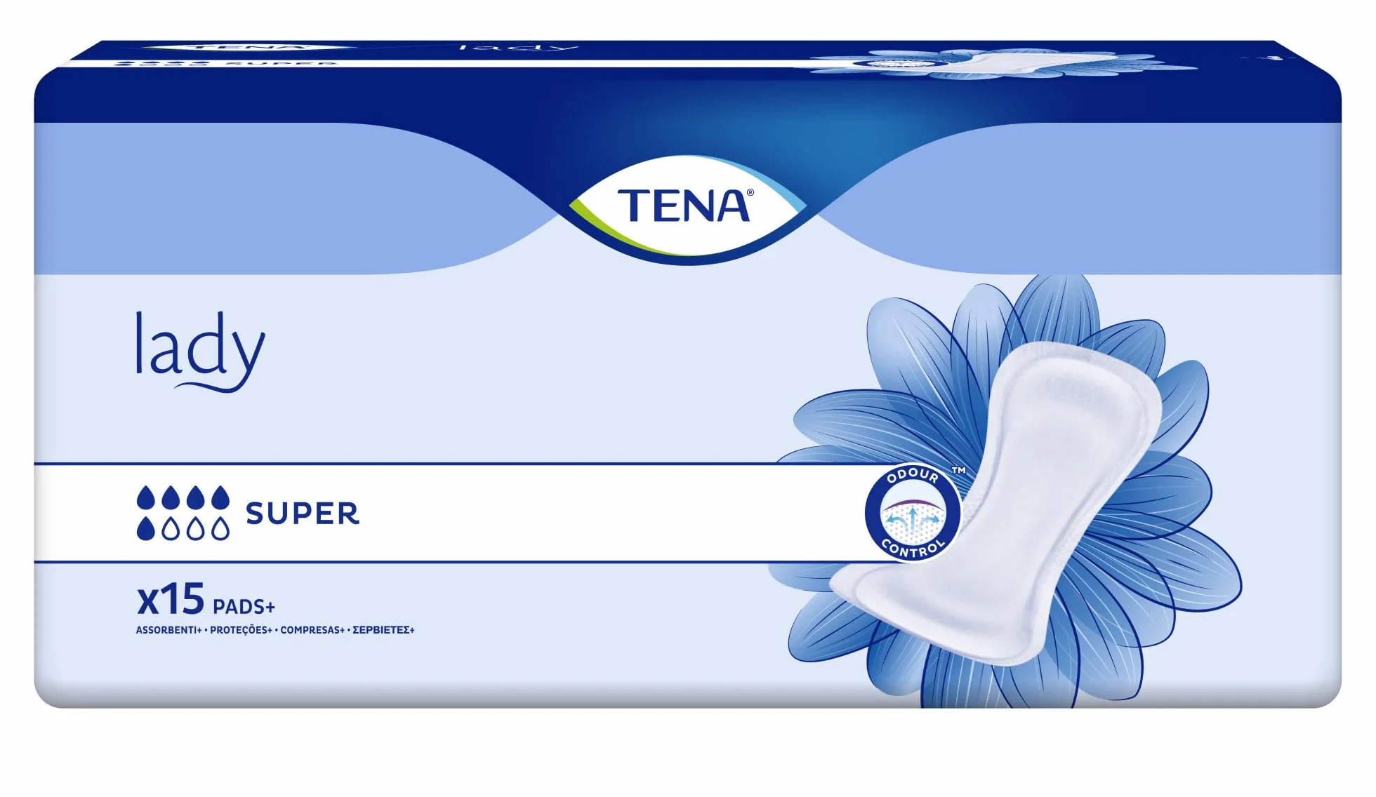 TENA Lady Super 15 pezzi Assorbenti per Perdite Urinarie Femminili Confortevoli