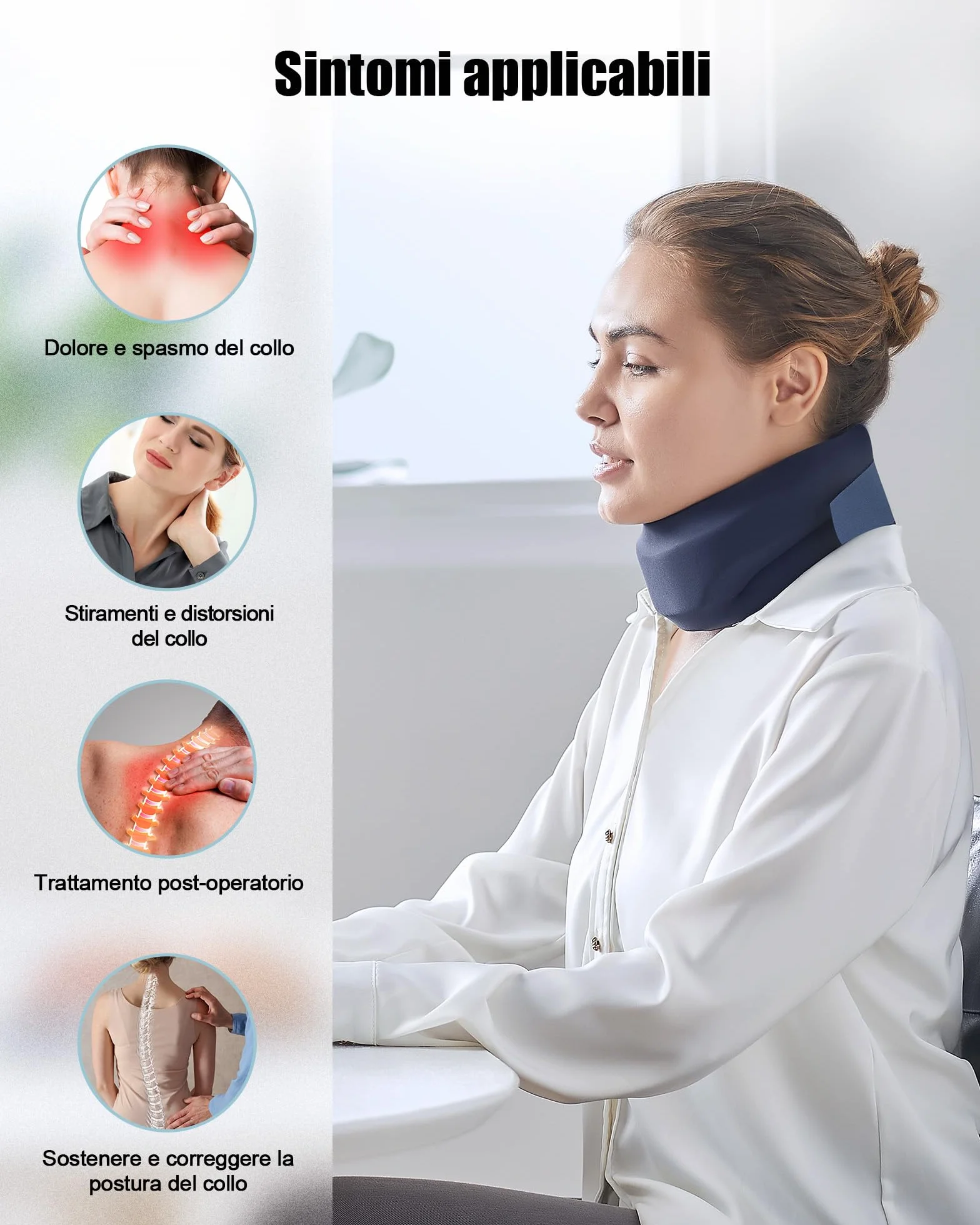 Collare Cervicale Ortopedico Morbido per Dolore al Collo e Sostegno Cervicale