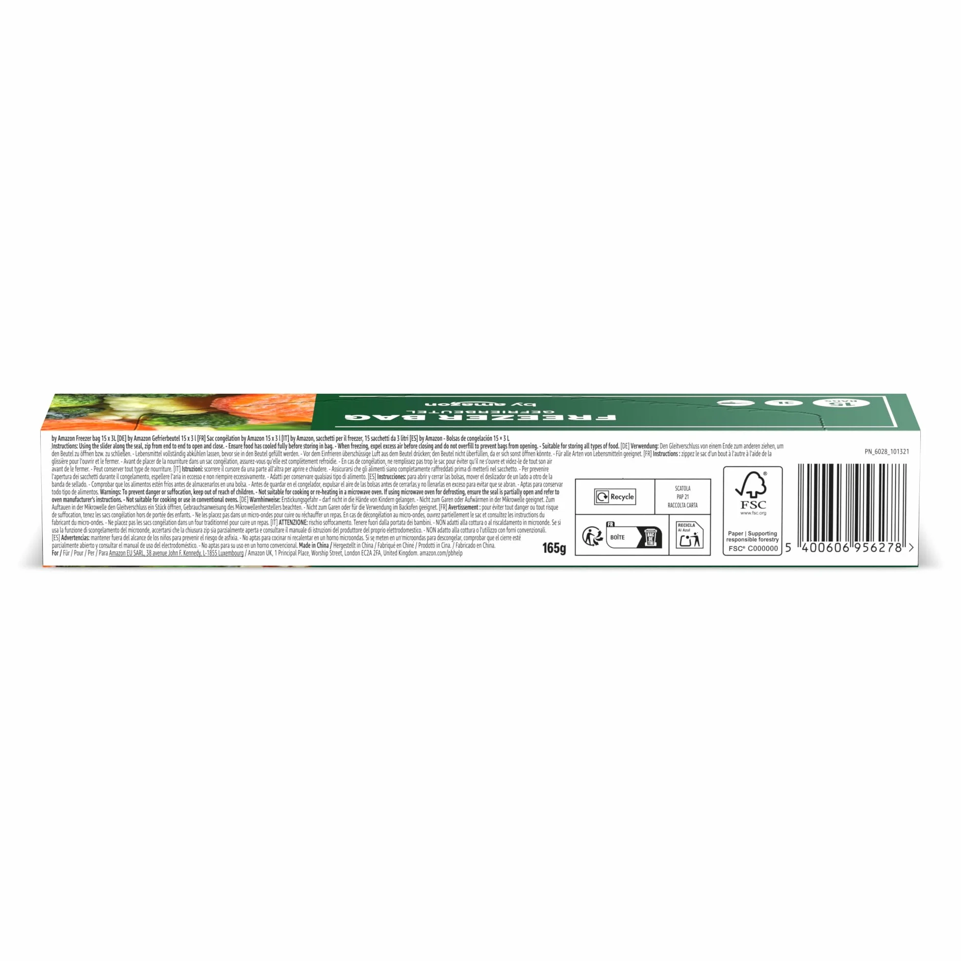 Sacchetti Cerniera per Congelatore in Plastica, 3 Litri, 15 Pezzi