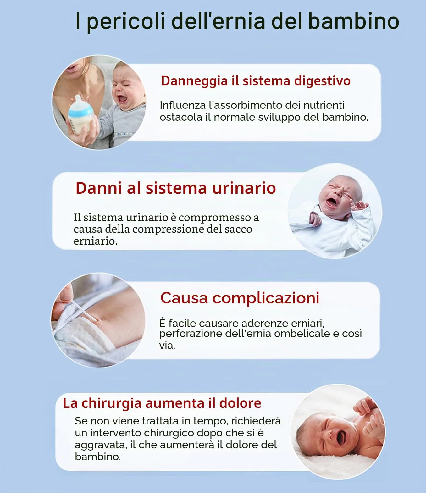 Fascia per ernia ombelicale nei neonati, supporto addominale per ombelico dei neonati, fascia regolabile blu Blu