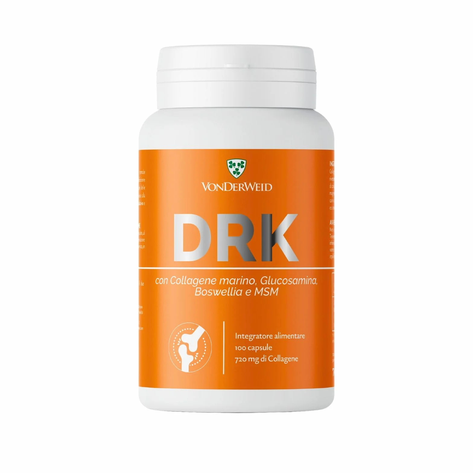 DRK ARTICOLAZIONI | Capsule di Collagene Marino Idrolizzato con Glucosamina - MSM - Boswelia e Rosa Canina | Integratore Collagene Alto Dosaggio per Articolazioni Cartilagine Ossa | 160g