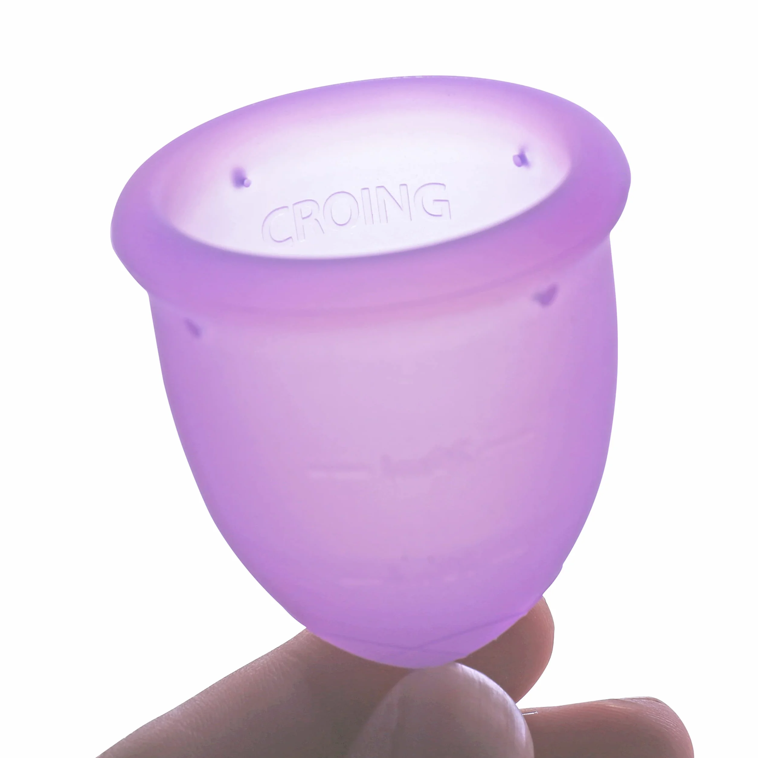 CROING 𝗖𝗼𝗽𝗽𝗲𝘁𝘁𝗮 𝗠𝗲𝘀𝘁𝗿𝘂𝗮𝗹𝗲 Coppetta Mestruale 2 Pezzi (Viola)