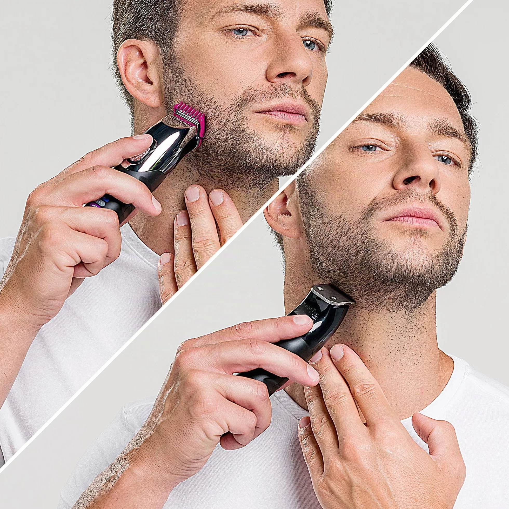 Wahl Colour Trim Tagliabarba Pettini Guida Codificati Colori 240 Minuti Funzionamento USB Lame Affilate Precisione