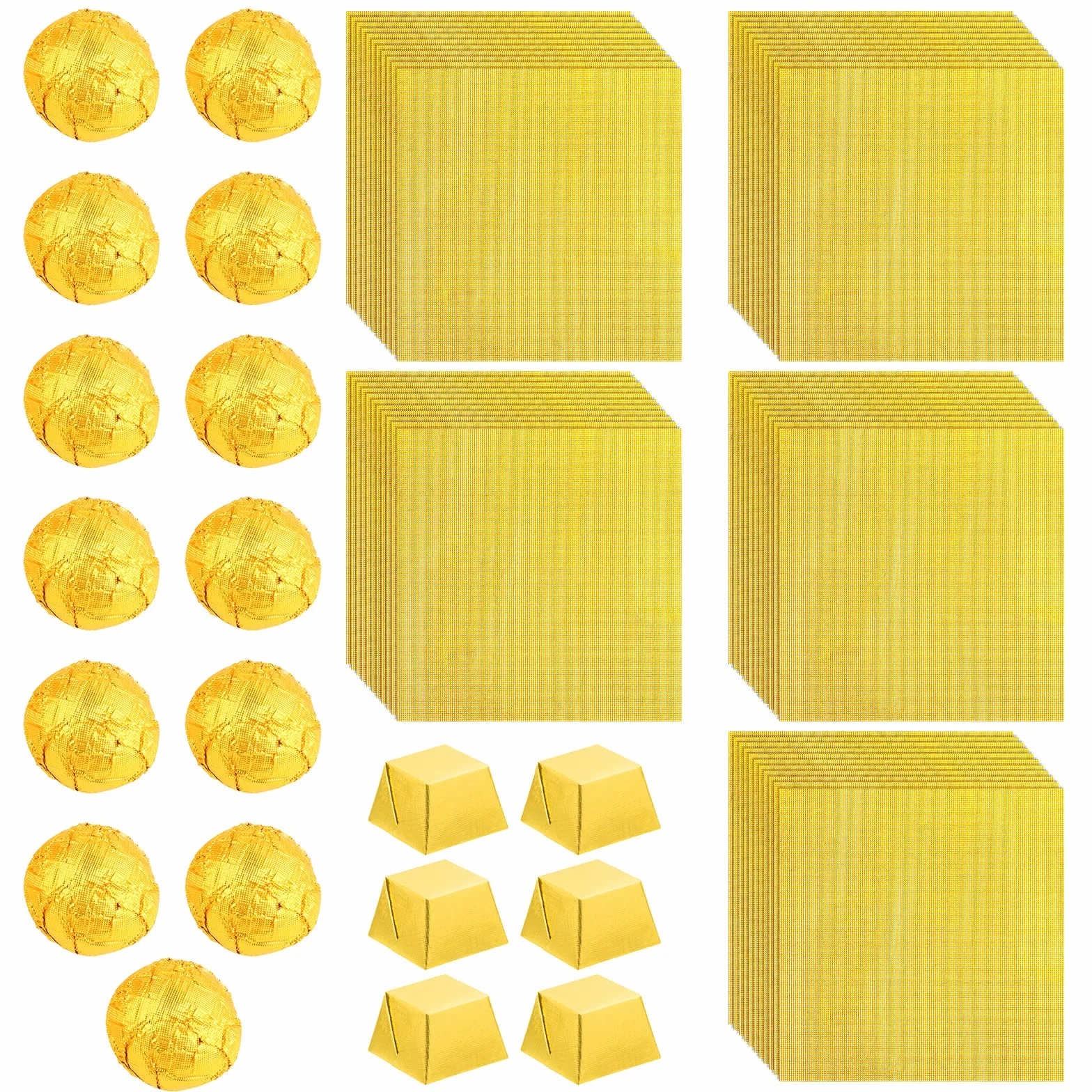 Prasacco 300 fogli di alluminio per caramelle, 10,2 x 10,2 cm, dorati, per confezionare cioccolatini fai da te