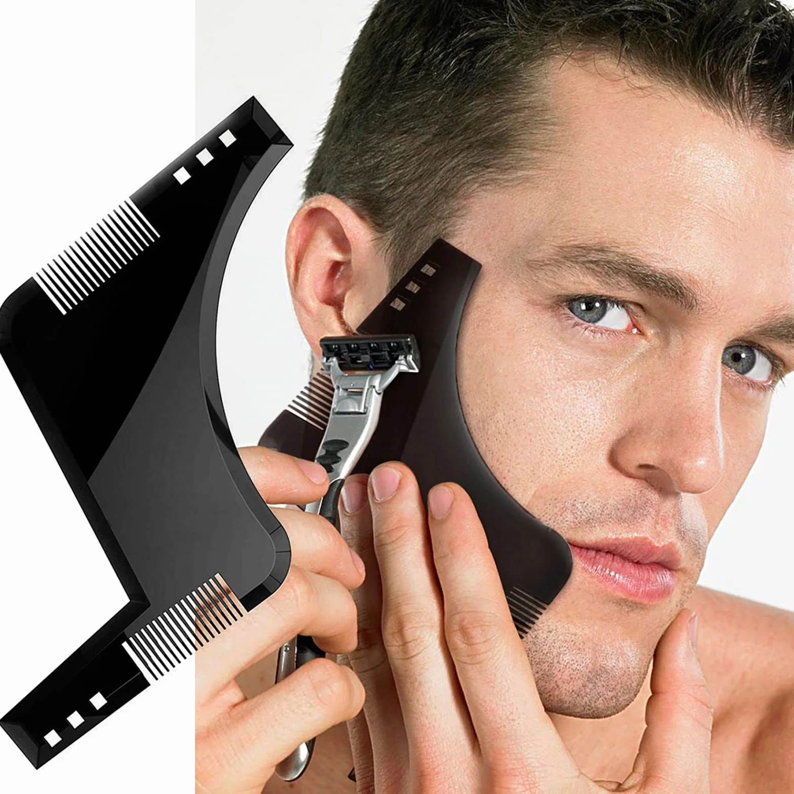 Pettine Stencil Barba Signori Collo Sagome Styling Tool Rasatura Barba